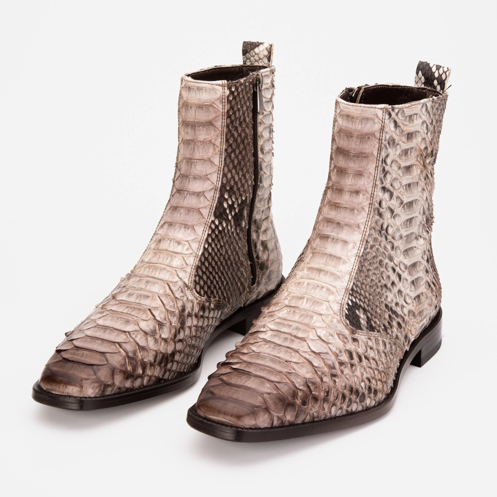 The Boss Natural Pythn Snk Zip-Up Leather Men Boot Limited Edition - Image 5