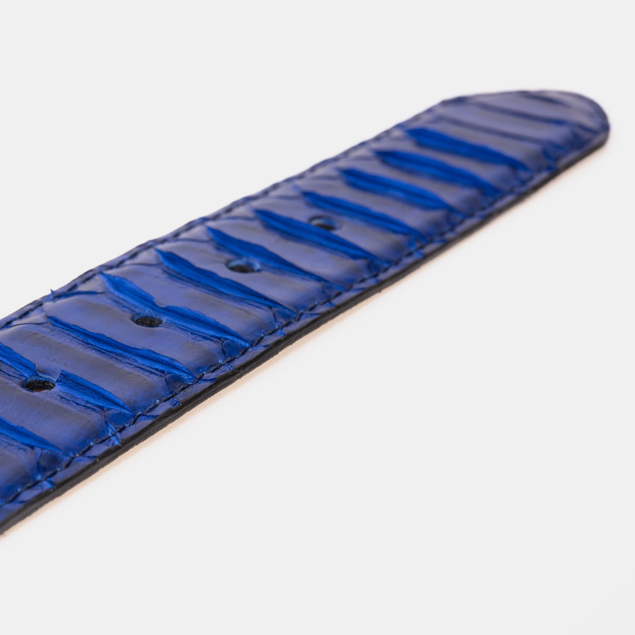 The Boss Navy Blue Pythn Snk Leather Belt - Image 7