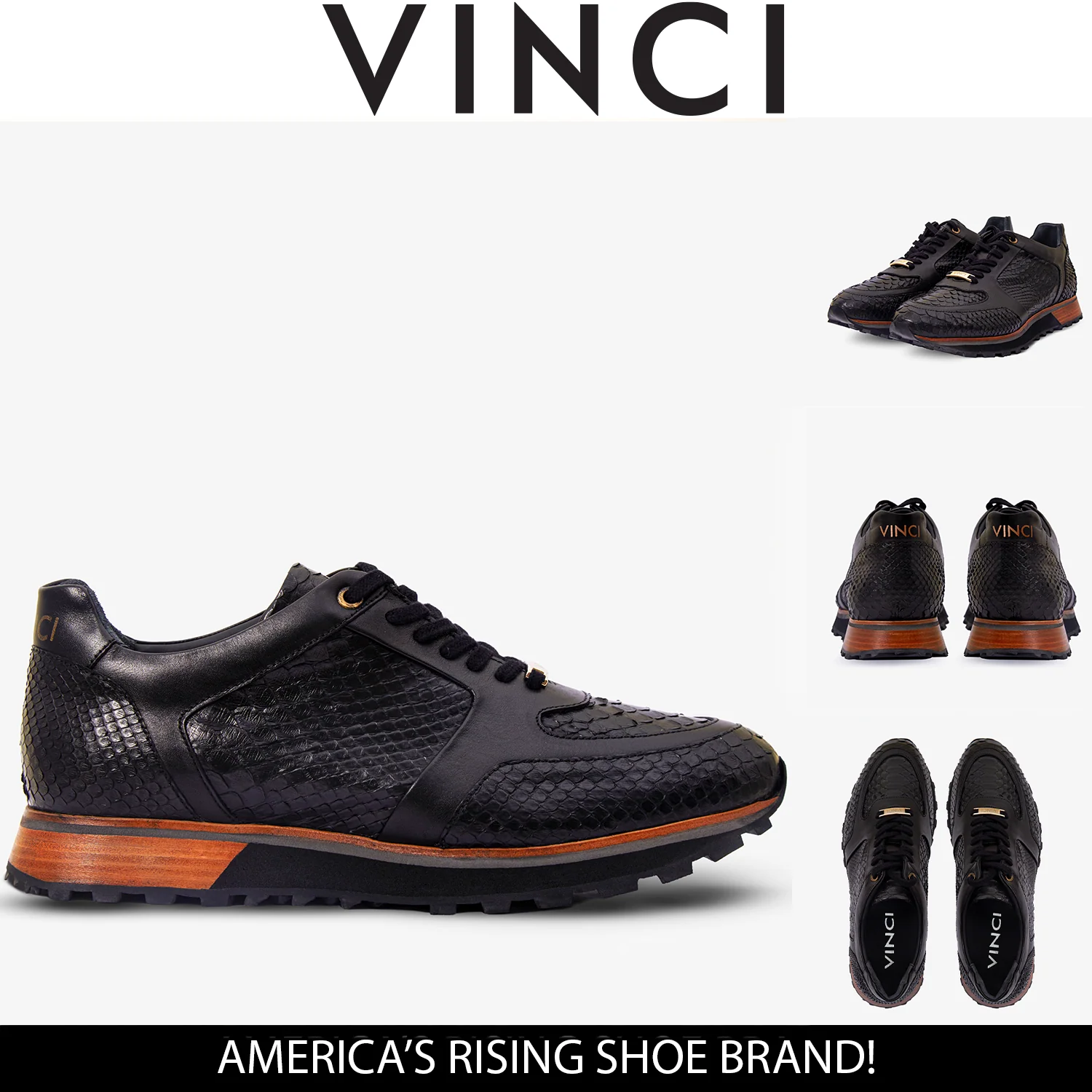 The Boss Pyth Snk Skin Black Men Sneaker - Image 6