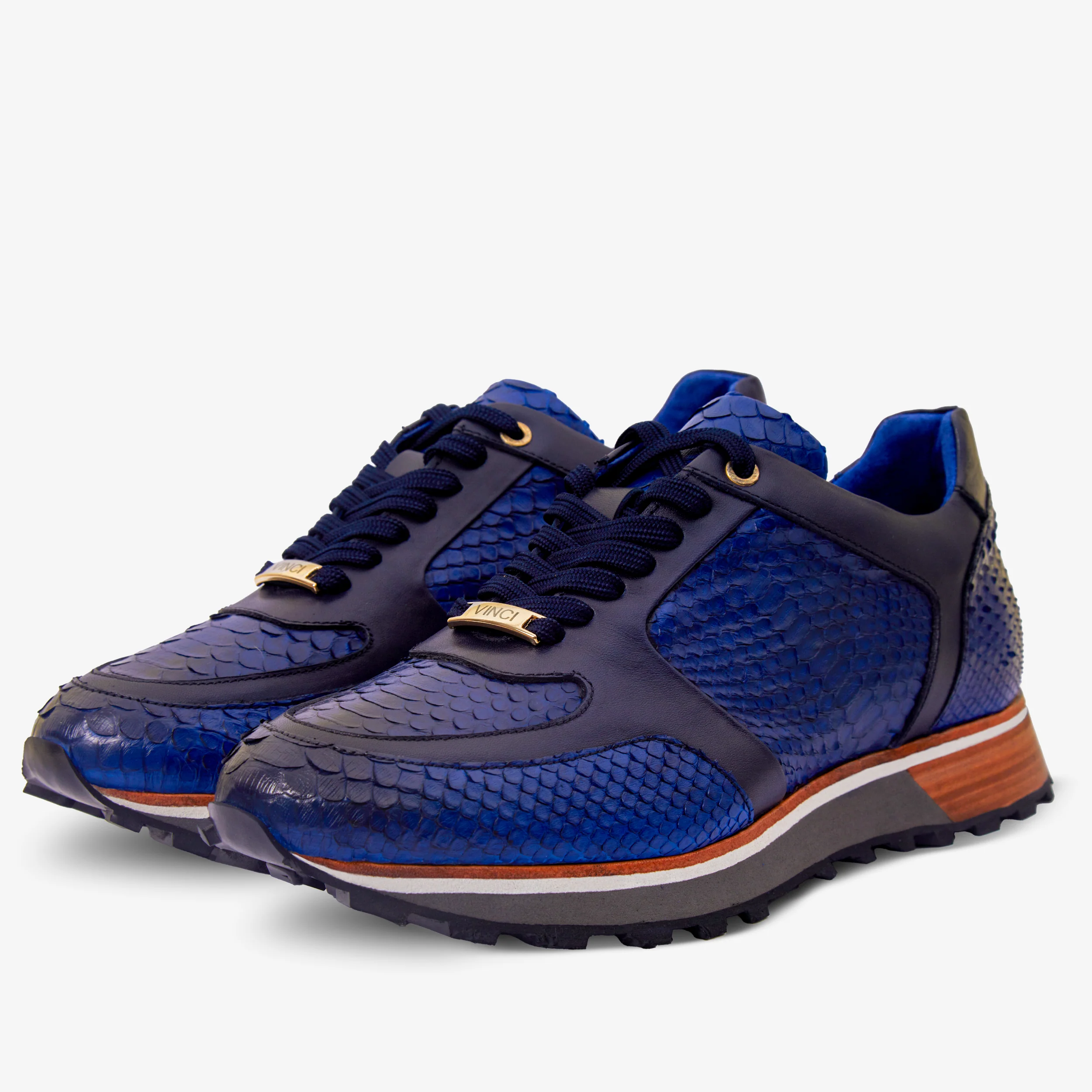 The Boss Pyth Snk Skin Navy Blue Men Sneaker - Image 2