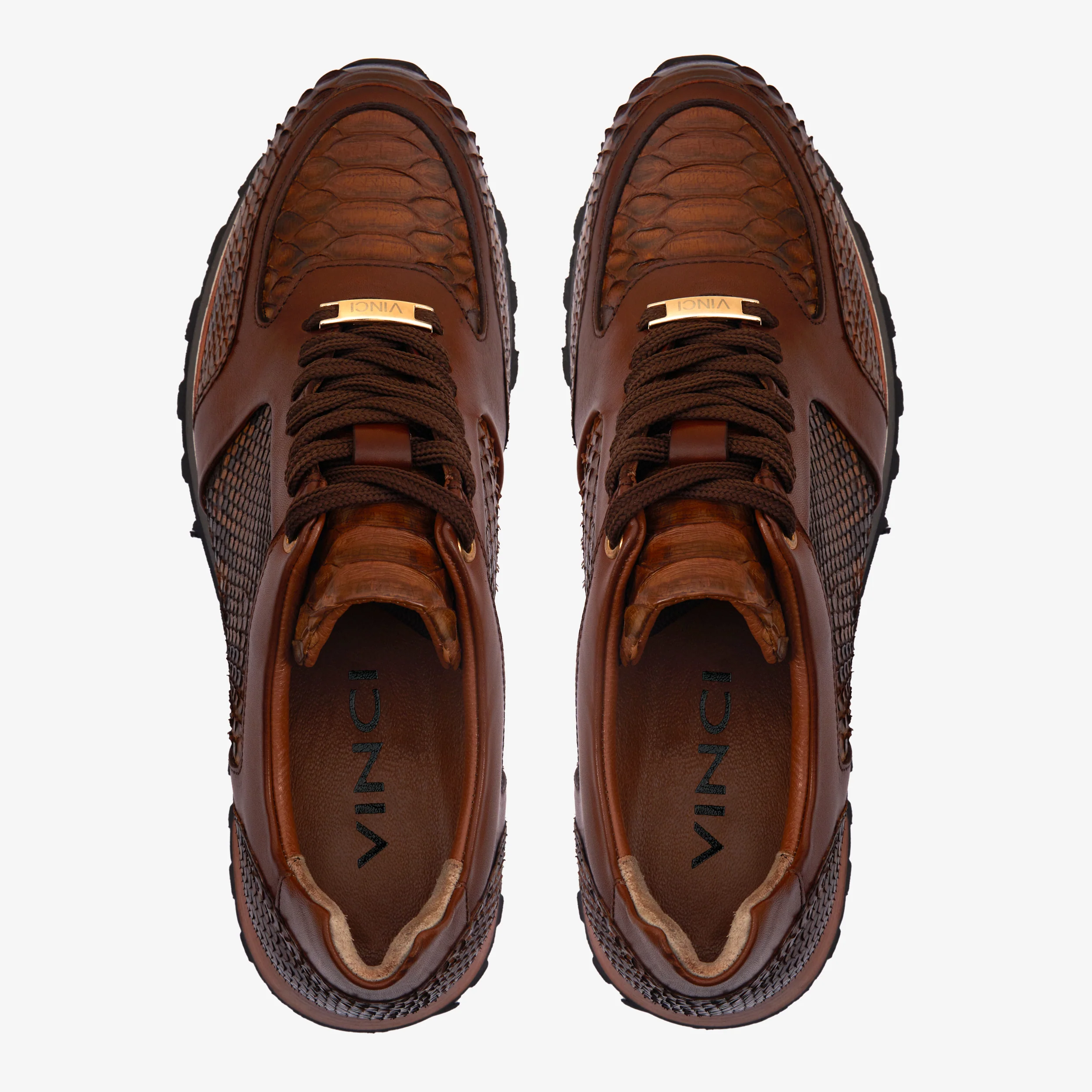 The Boss Pyth Snk Skin Tan Men Sneaker - Image 4