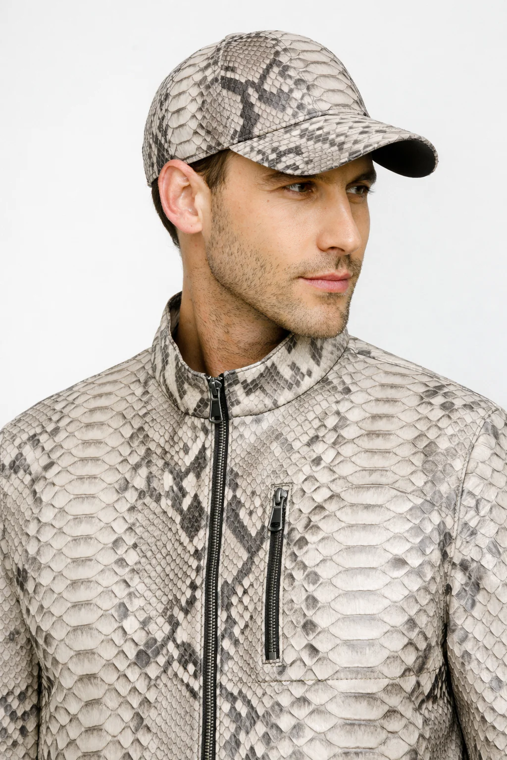The Boss Pythn Natural Leather Men Jacket - Image 6