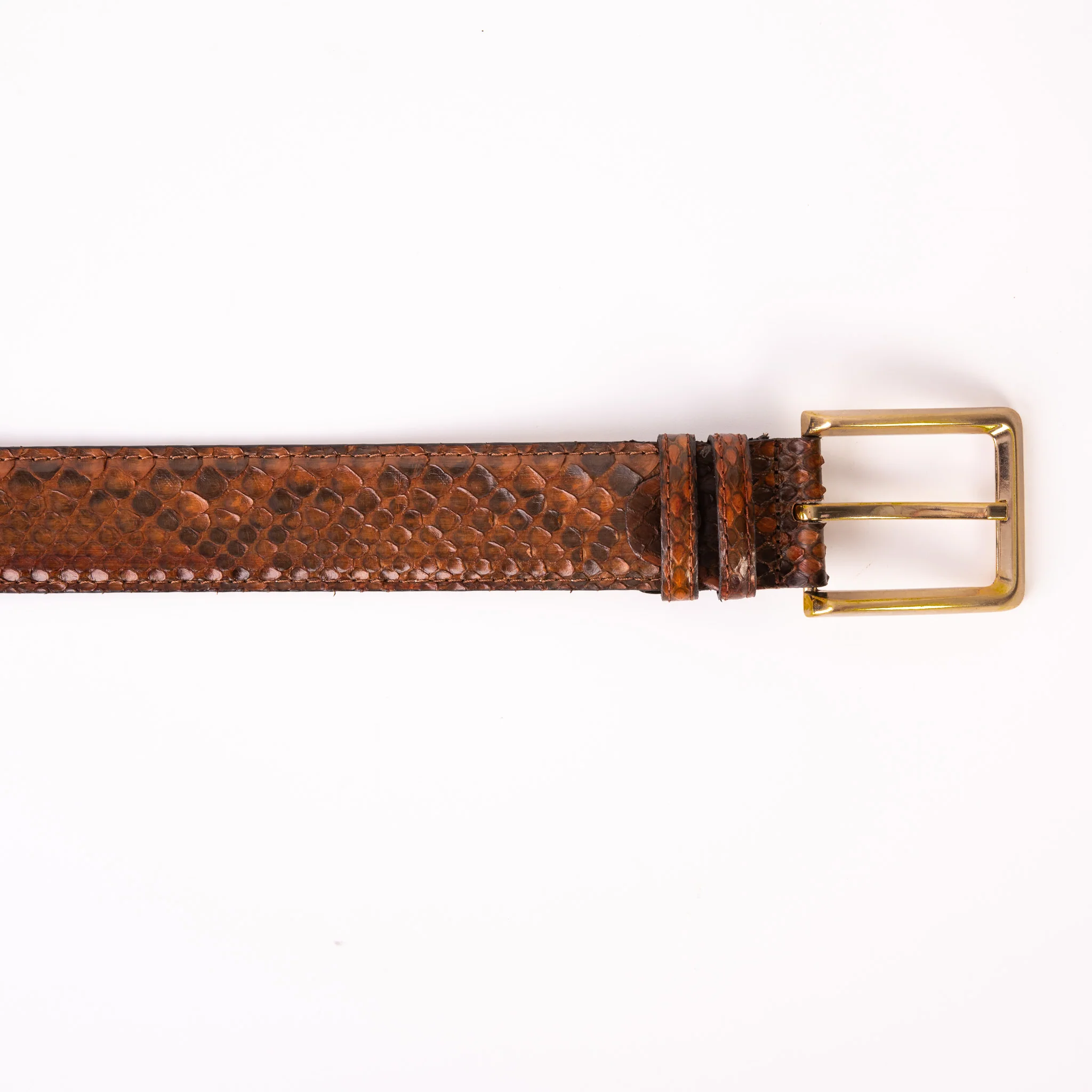 The Boss Tan Pythn Snk Leather Belt - Image 5