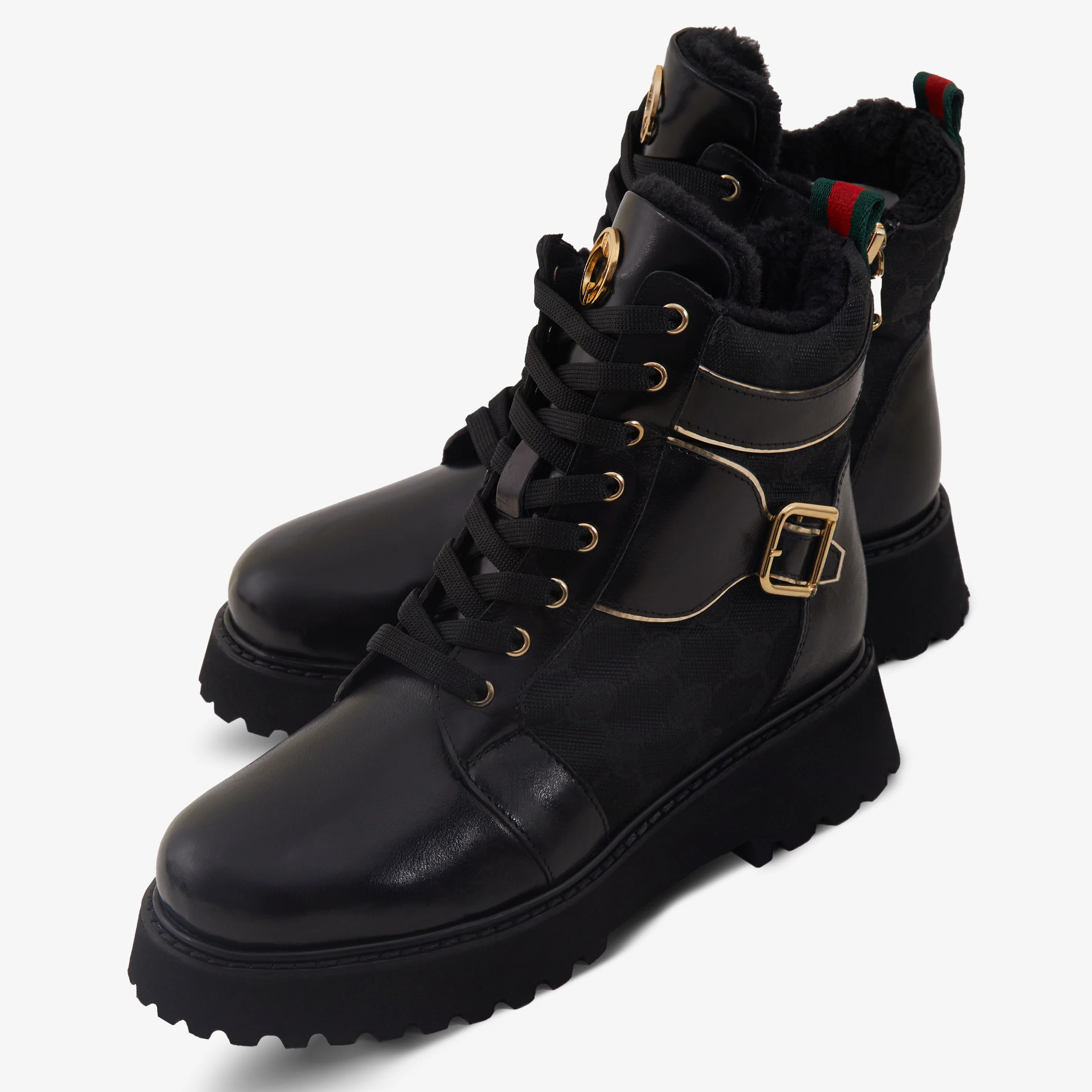 The Boston Black Leather Lace-Up Ankle Women Boot With a Side Zipper - Image 6