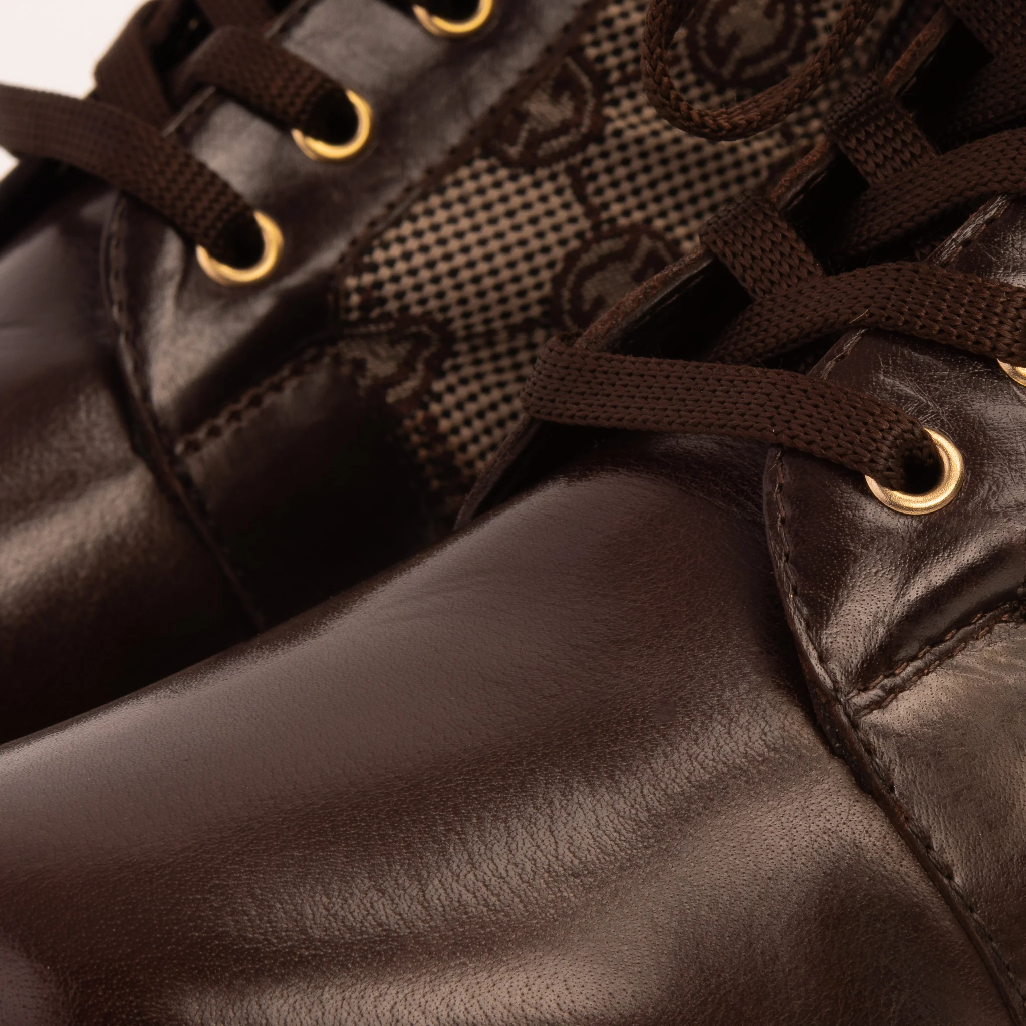 The Boston Brown Leather Lace-Up Ankle Women Boot With a Side Zipper - Image 10