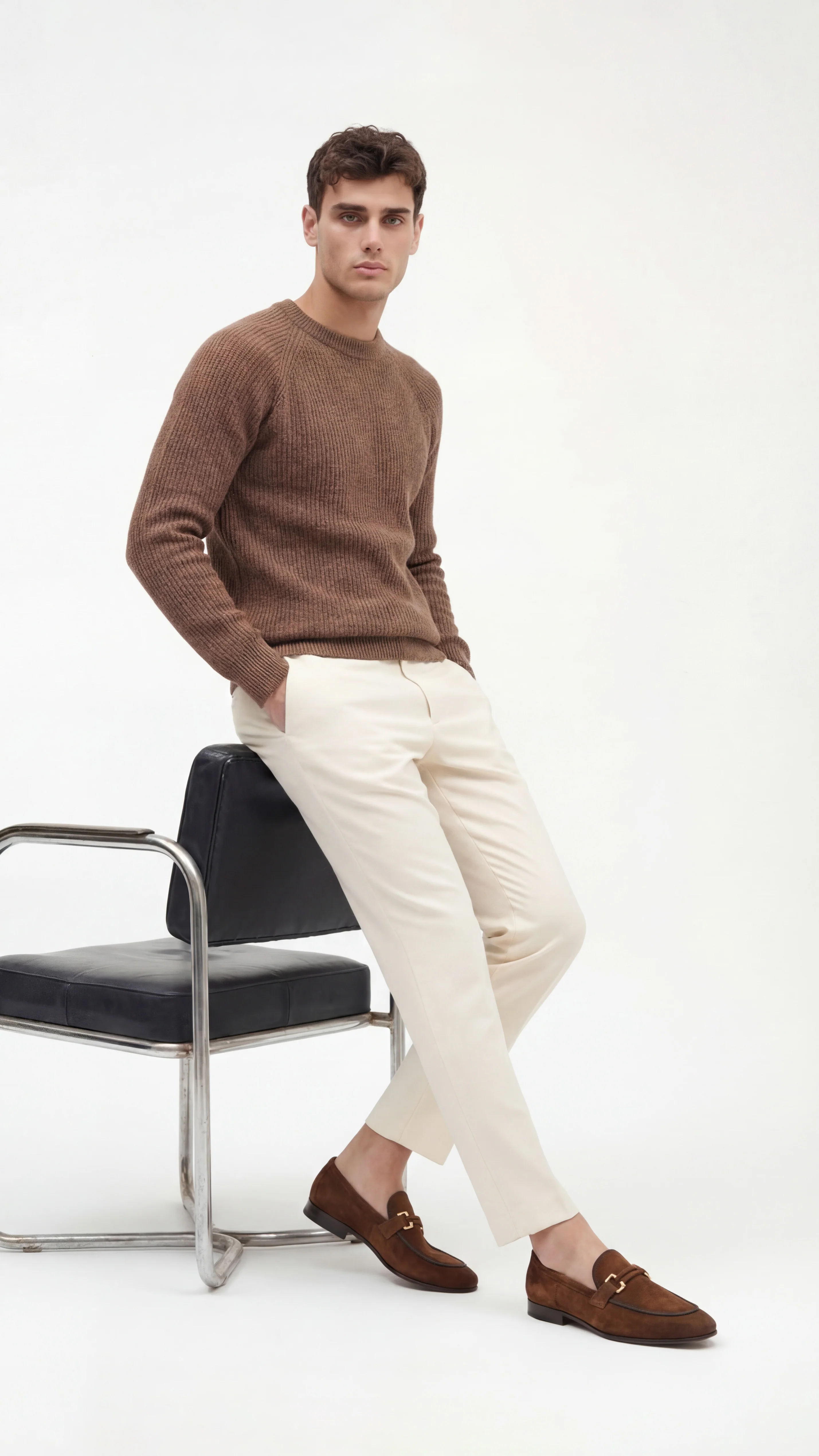 The Brooks Brown Suede Bit Loafer Men Shoe - Image 10