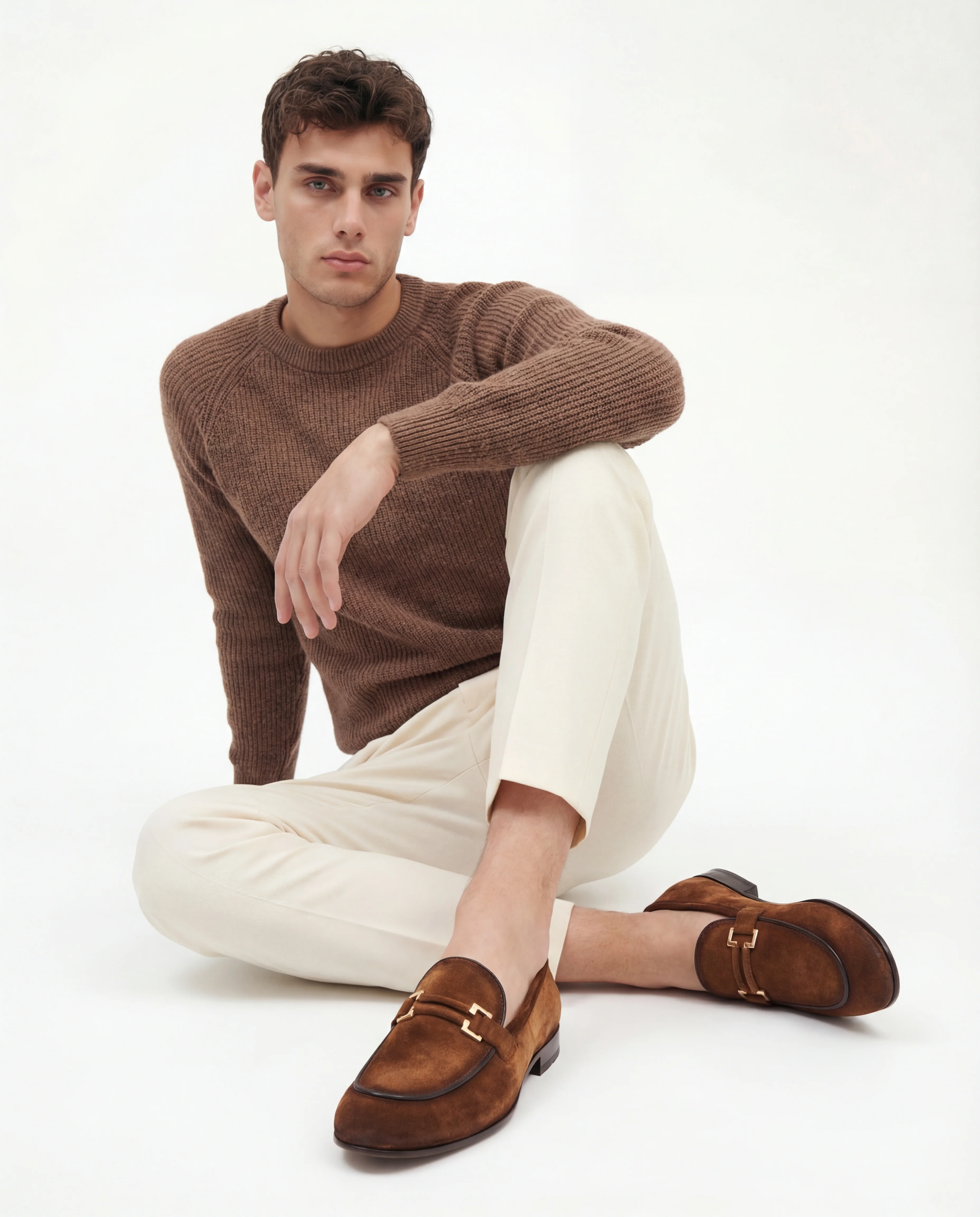 The Brooks Brown Suede Bit Loafer Men Shoe - Image 11
