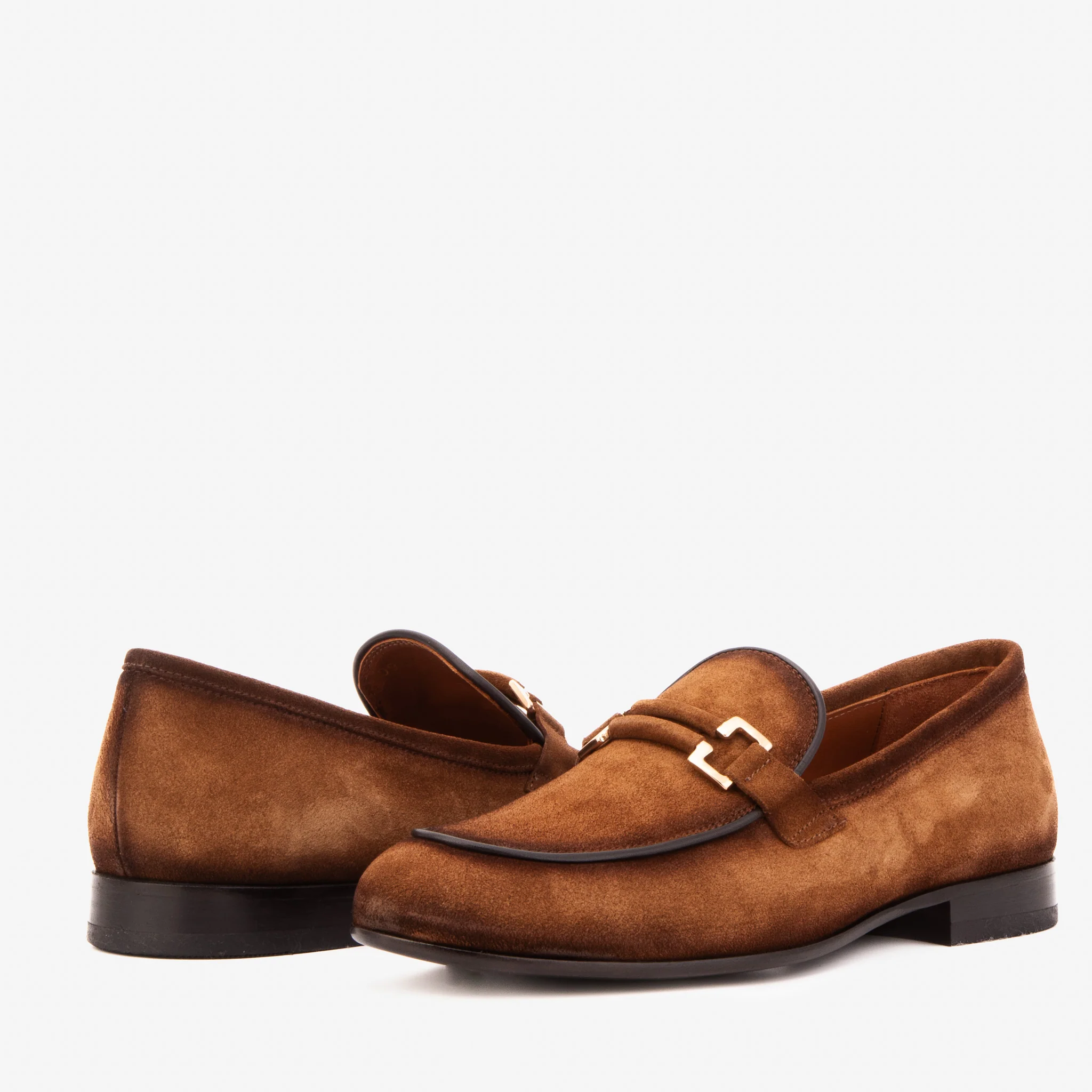 The Brooks Brown Suede Bit Loafer Men Shoe - Image 5