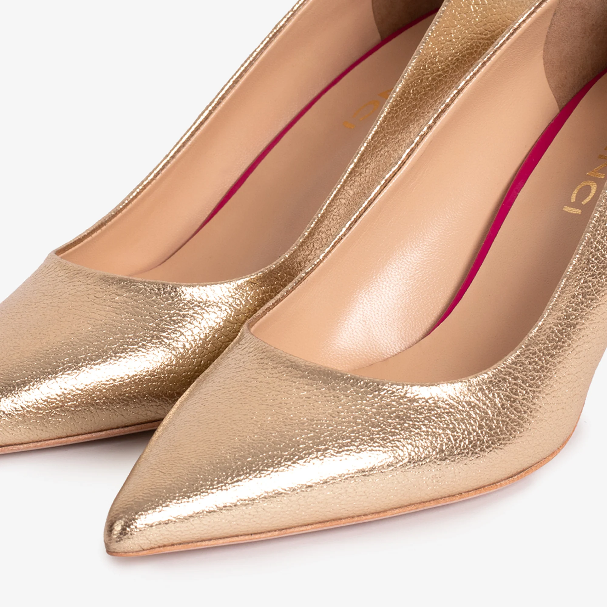 The Brunello Gold Leather Pump Women Shoe - Image 4