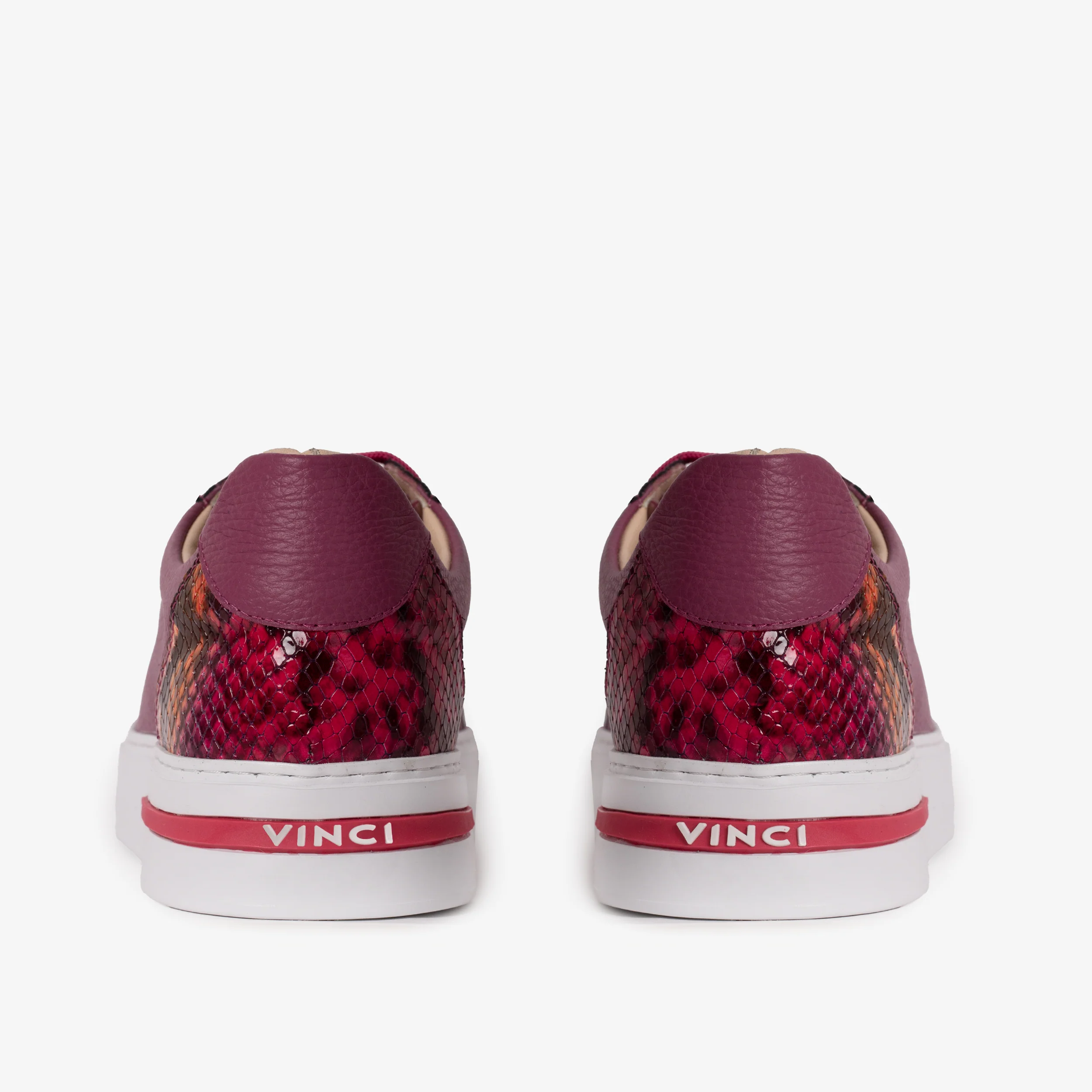 The Burano Purple & Fuchsia Leather Women Sneaker - Image 3
