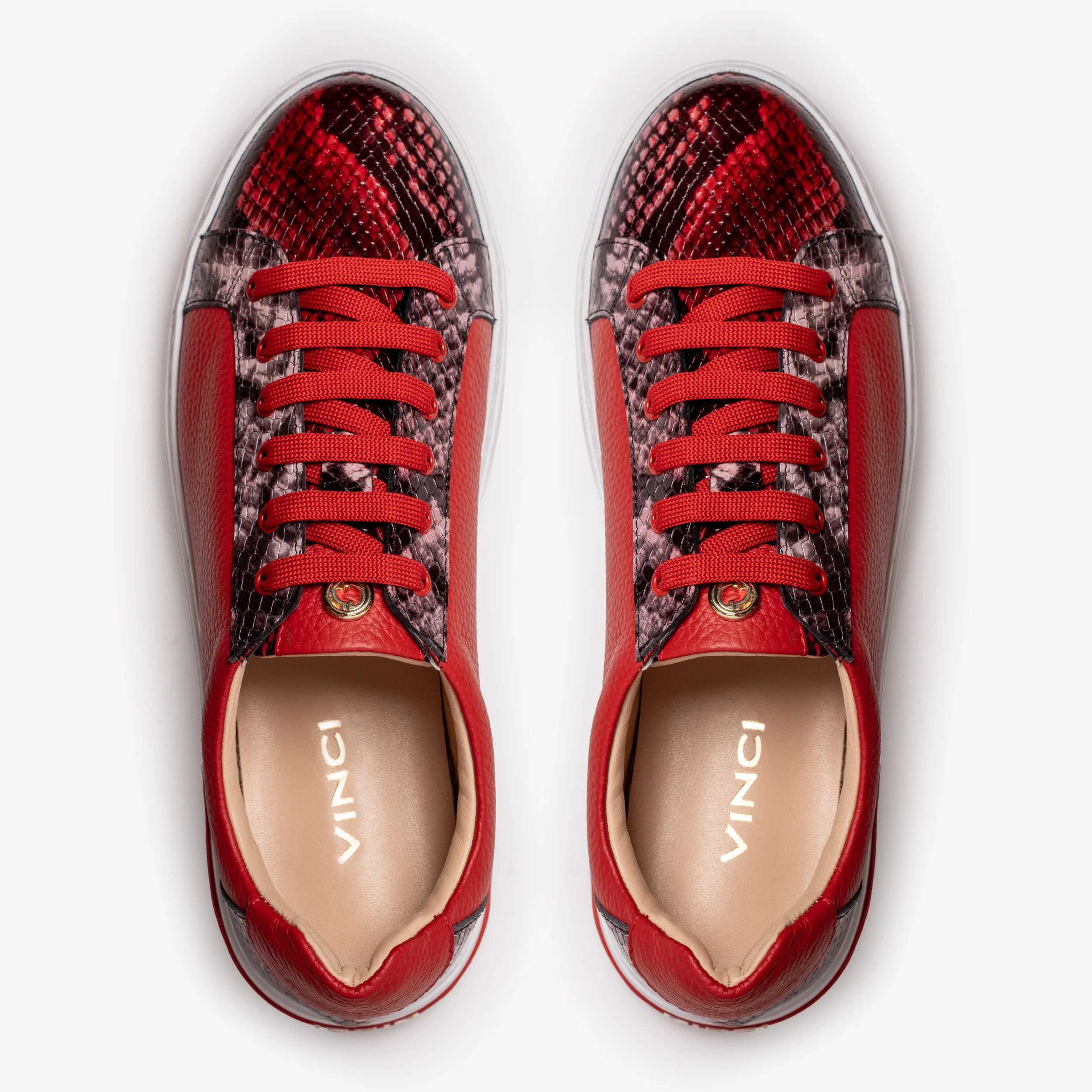 The Burano Red Leather Women Sneaker - Image 5