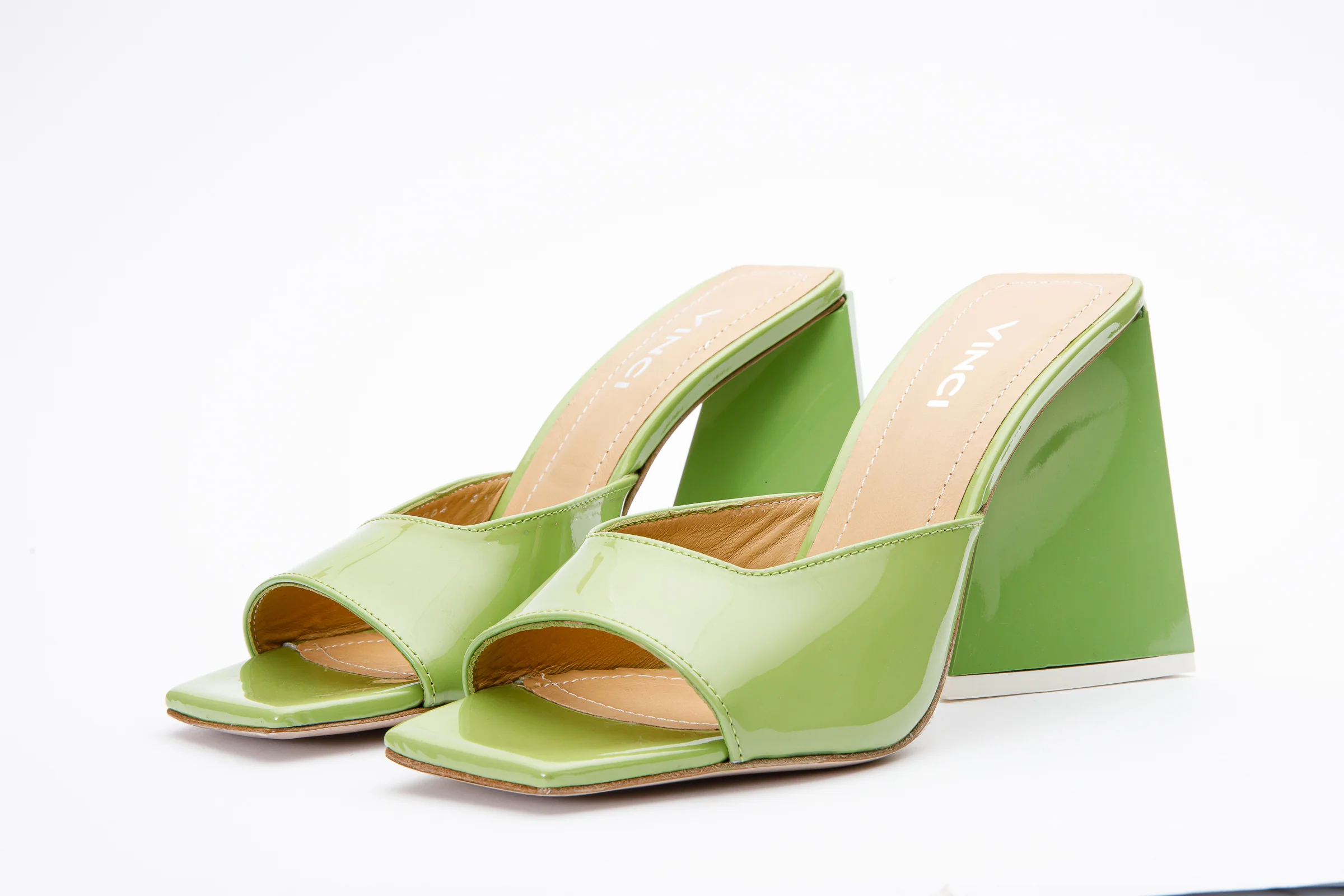The Butterfly Block Heel Green Patent Leather Sandal Final Sale! - Image 2