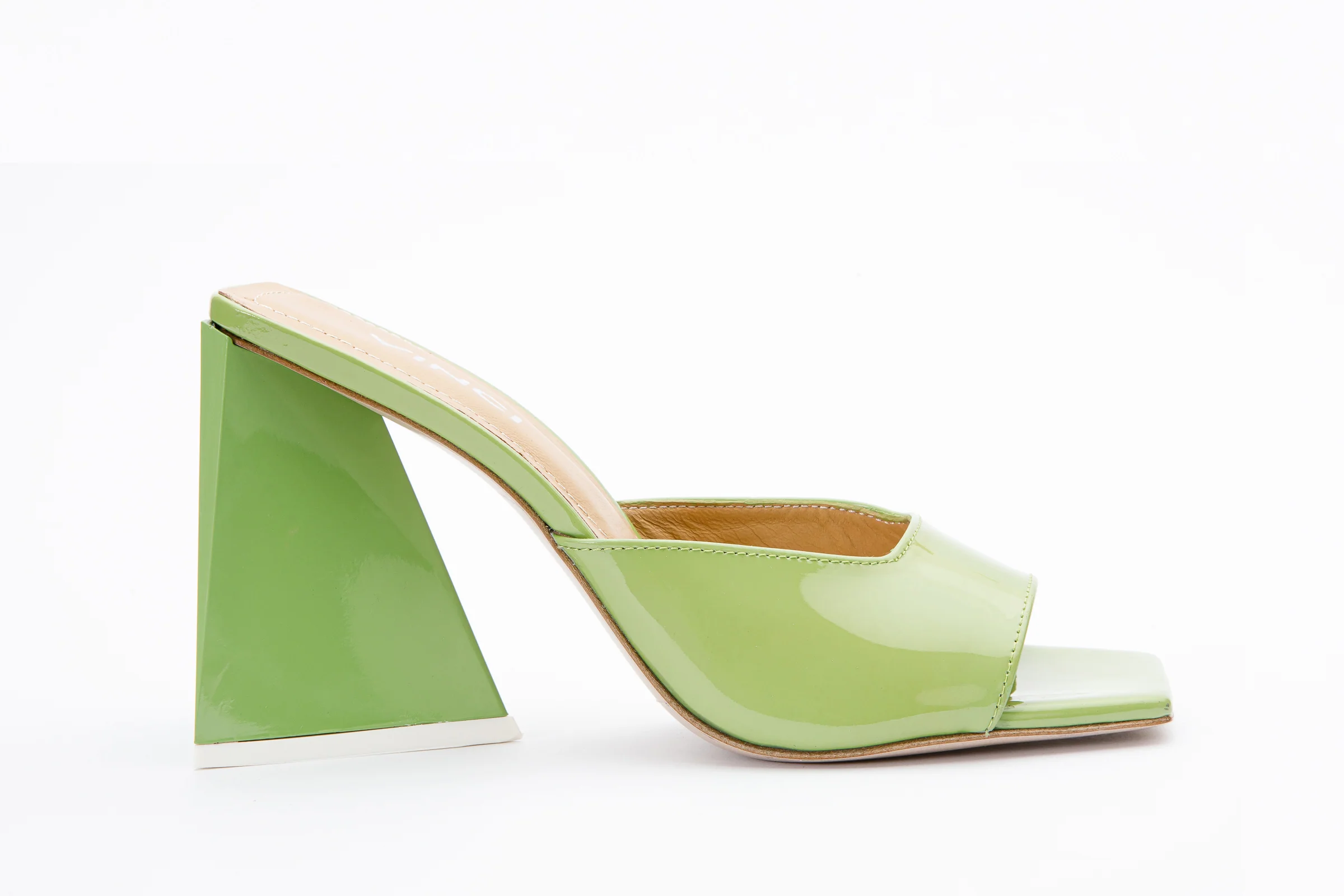 The Butterfly Block Heel Green Patent Leather Sandal Final Sale! - Image 3
