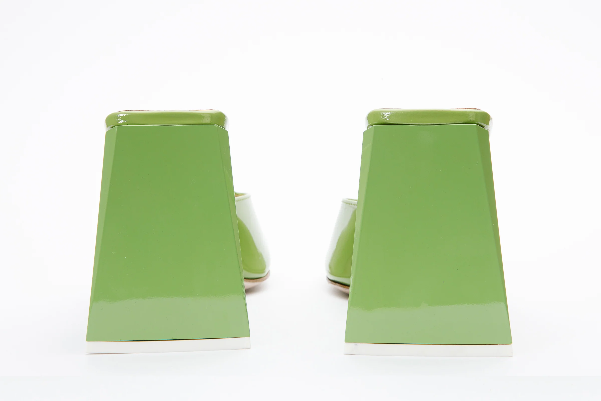 The Butterfly Block Heel Green Patent Leather Sandal Final Sale! - Image 4