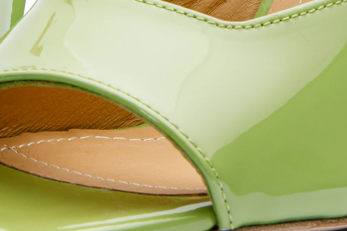 The Butterfly Block Heel Green Patent Leather Sandal Final Sale! - Image 5