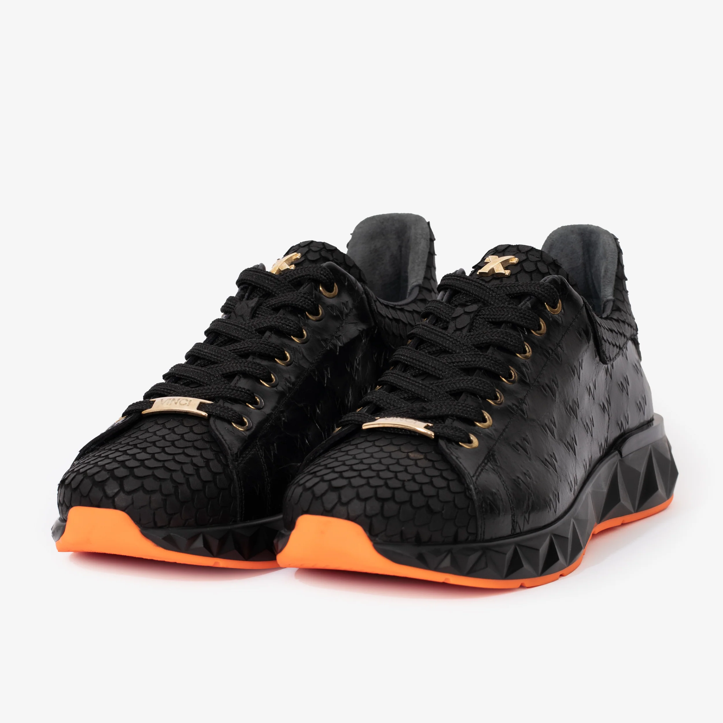 The Caesars Black Leather Men Sneaker - Image 2