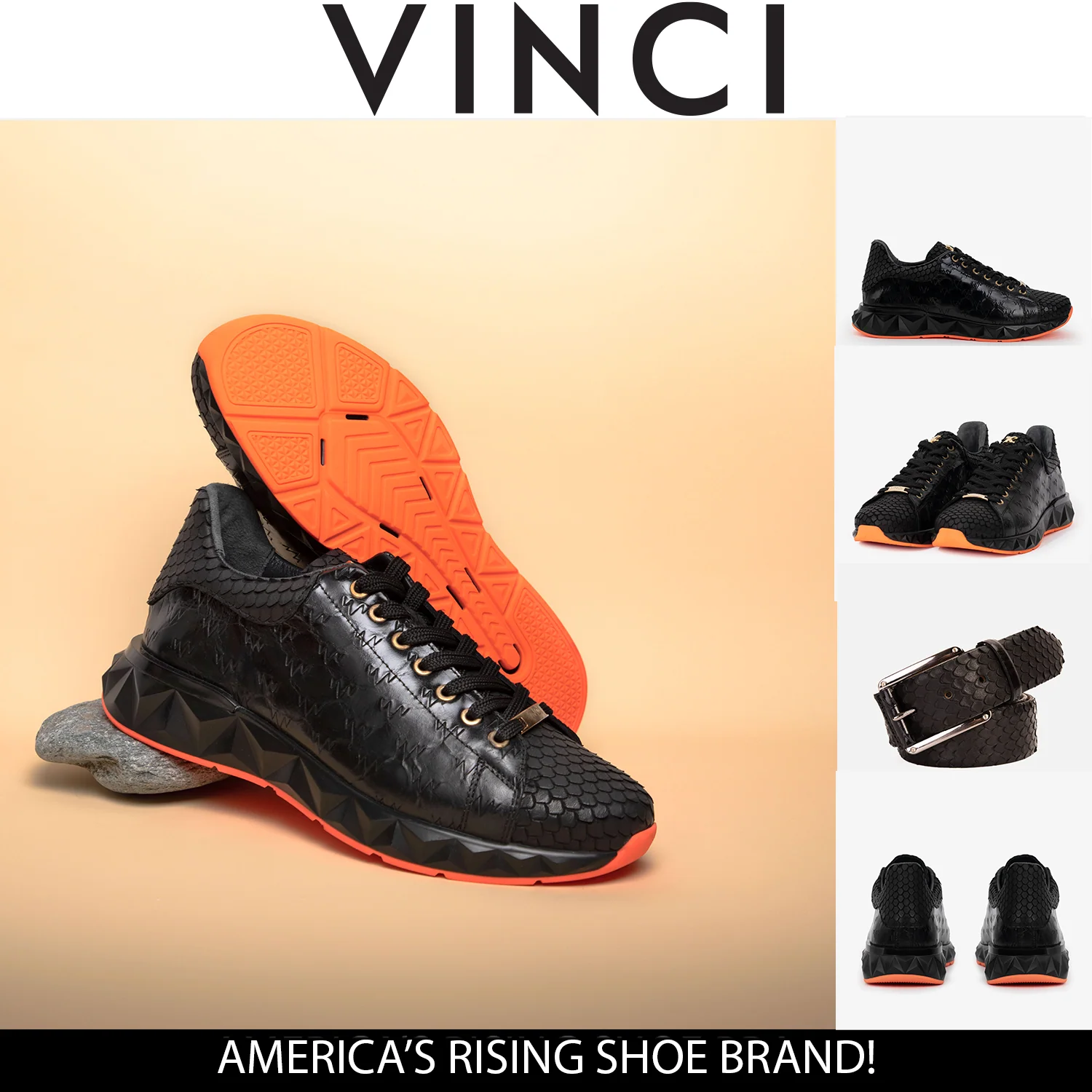 The Caesars Black Leather Men Sneaker - Image 6