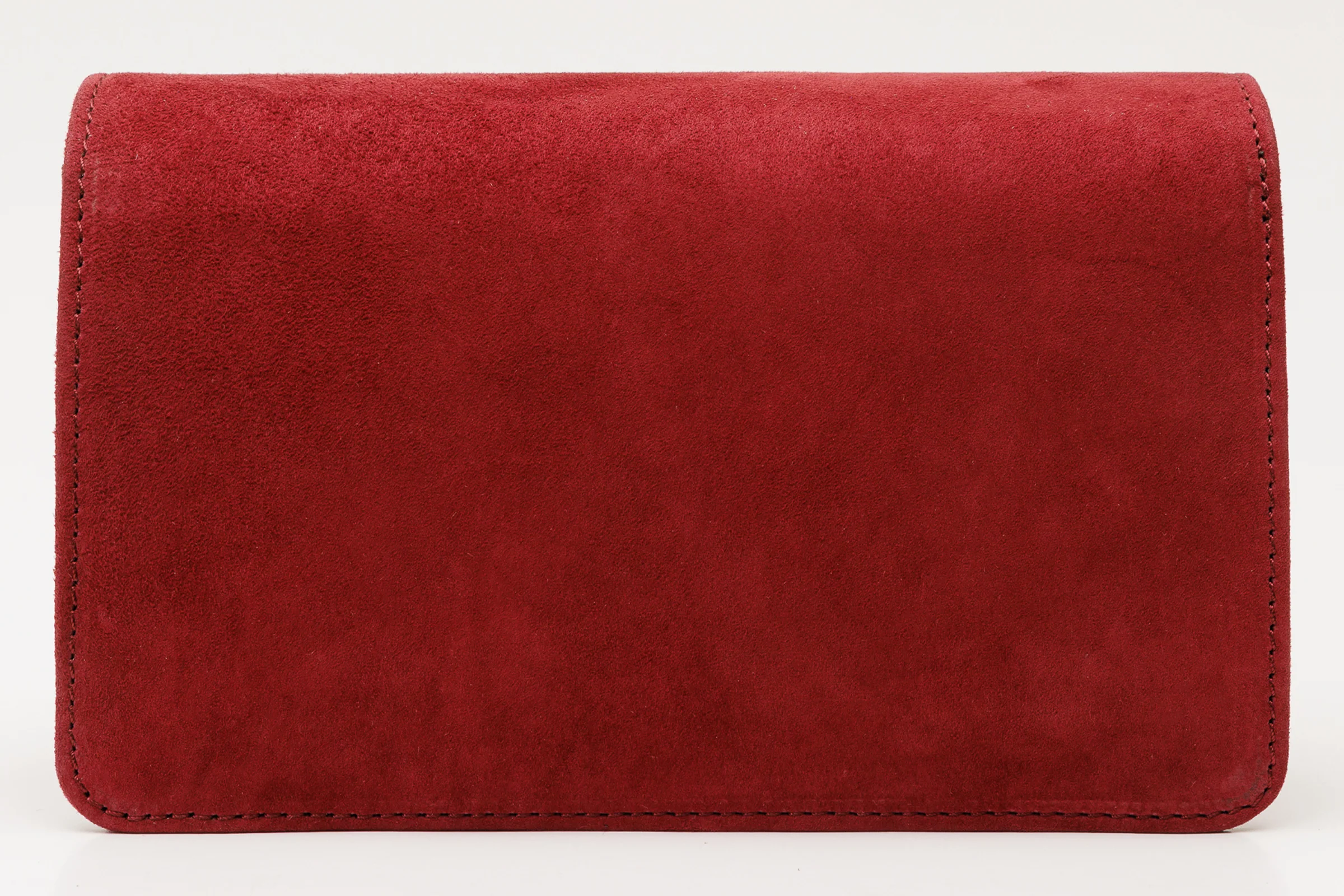 The California Burgundy Suede Leather Handbag - Image 5