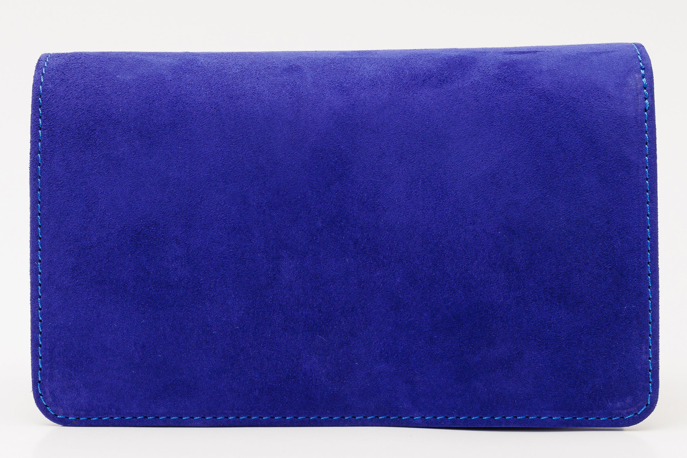 The California Sax Blue Suede Leather Handbag - Image 4