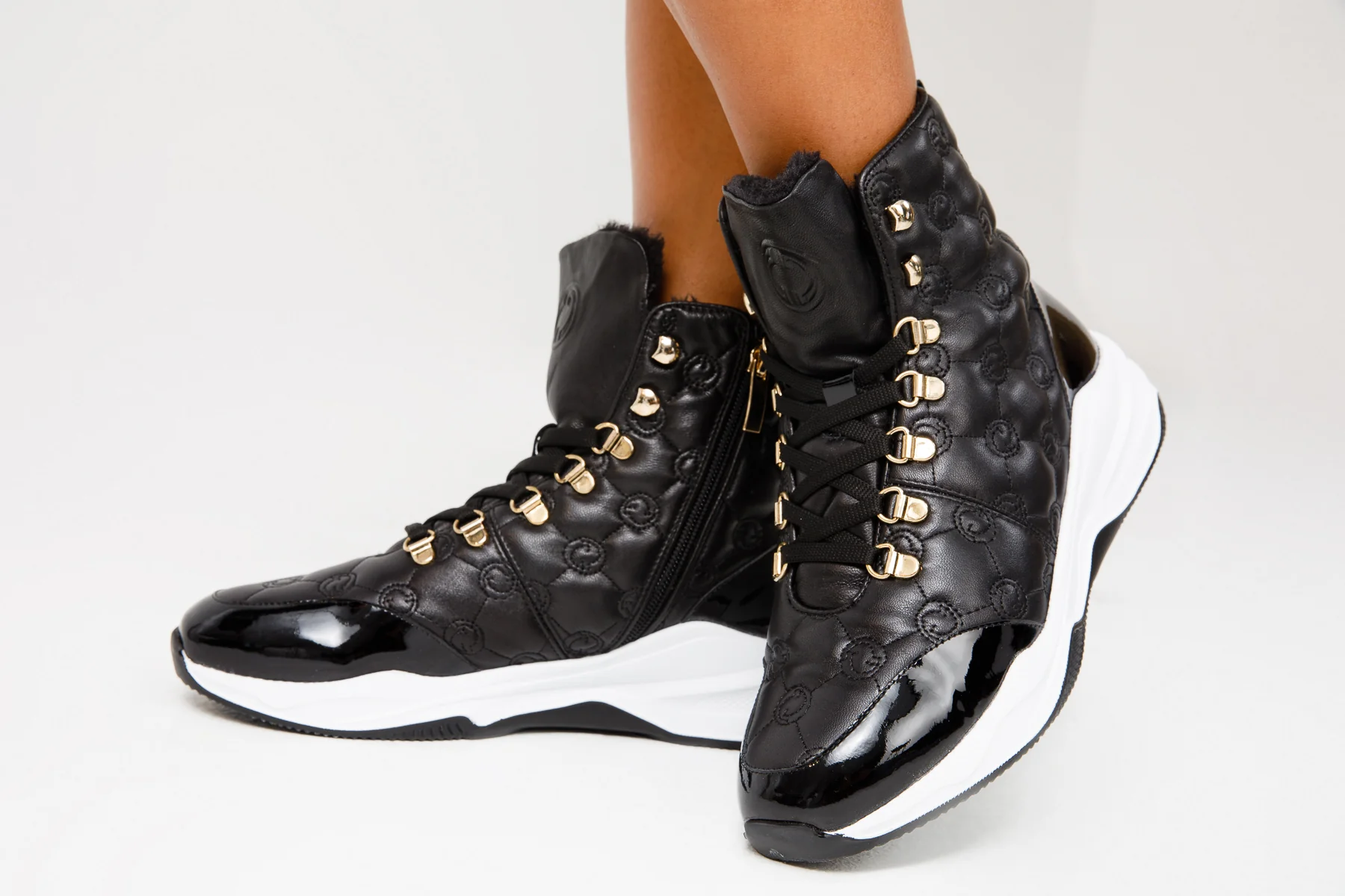 The Cambridge Black Quilted Leather Ankle Women Boot Final Sale! - Image 3