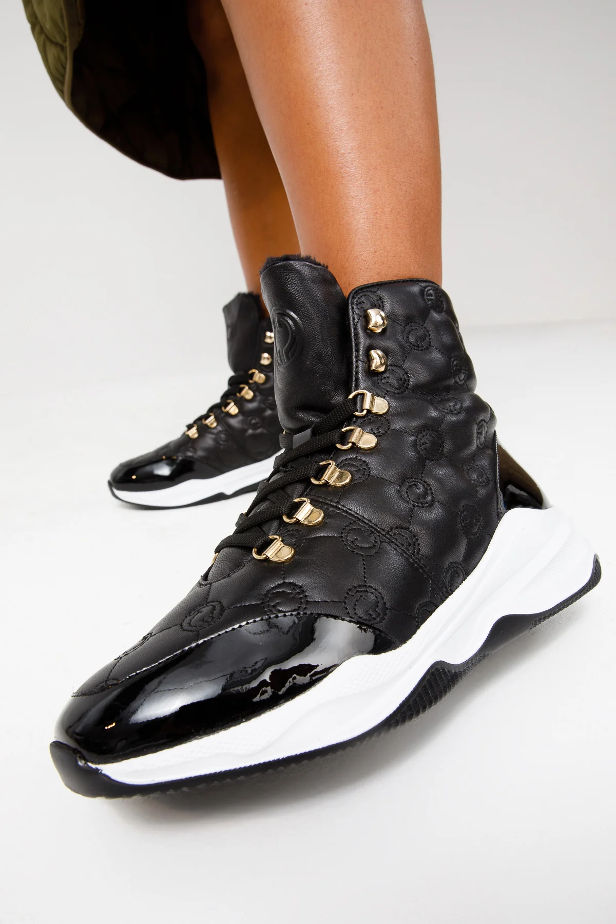 The Cambridge Black Quilted Leather Ankle Women Boot Final Sale! - Image 4