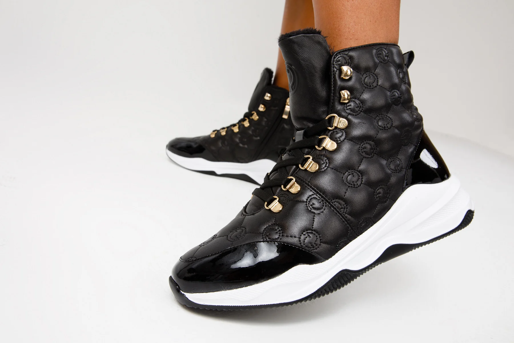 The Cambridge Black Quilted Leather Ankle Women Boot Final Sale! - Image 9