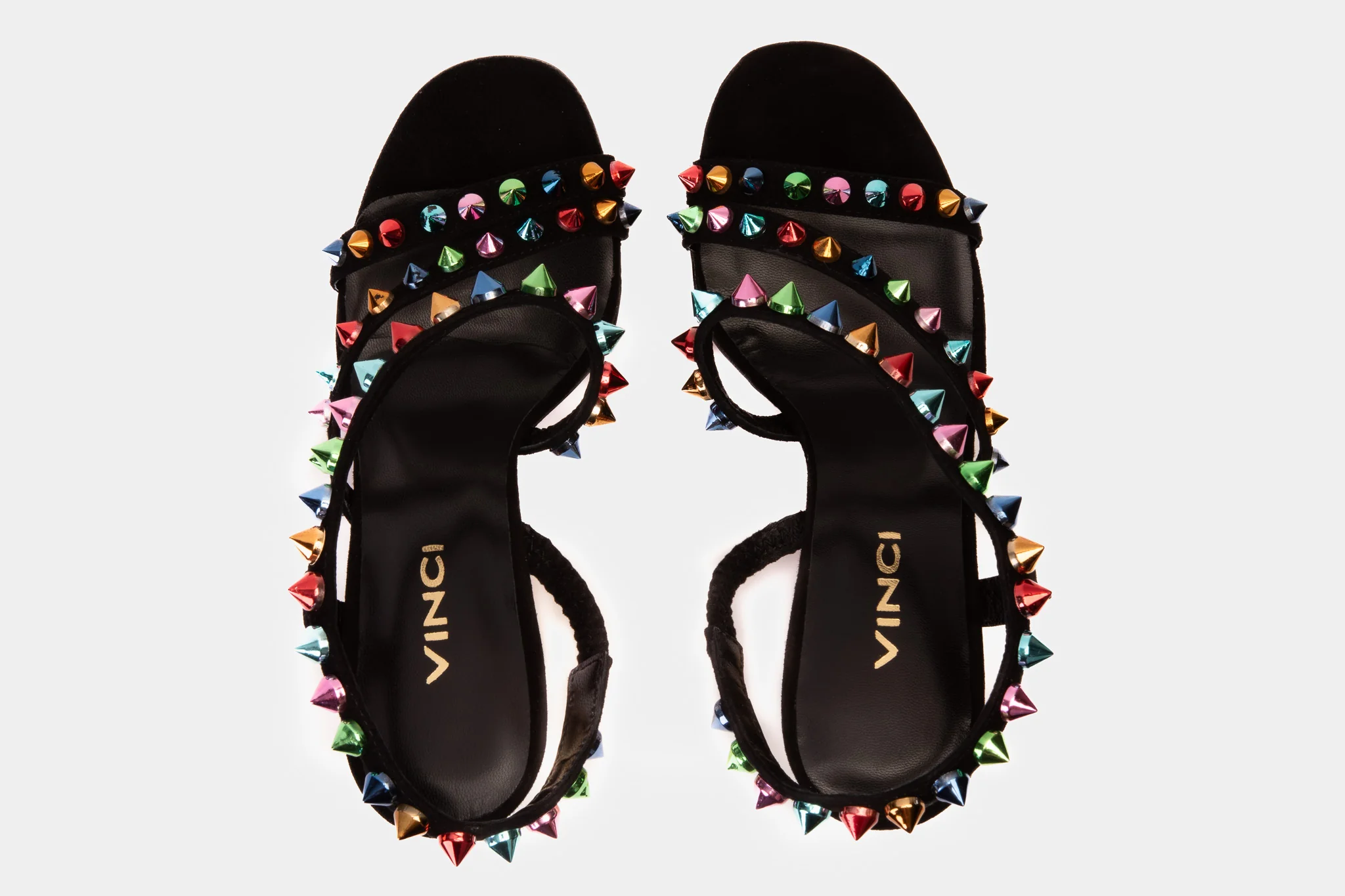 The Caris Black Block Heel Spike Leather Women Sandal Final Sale! - Image 6