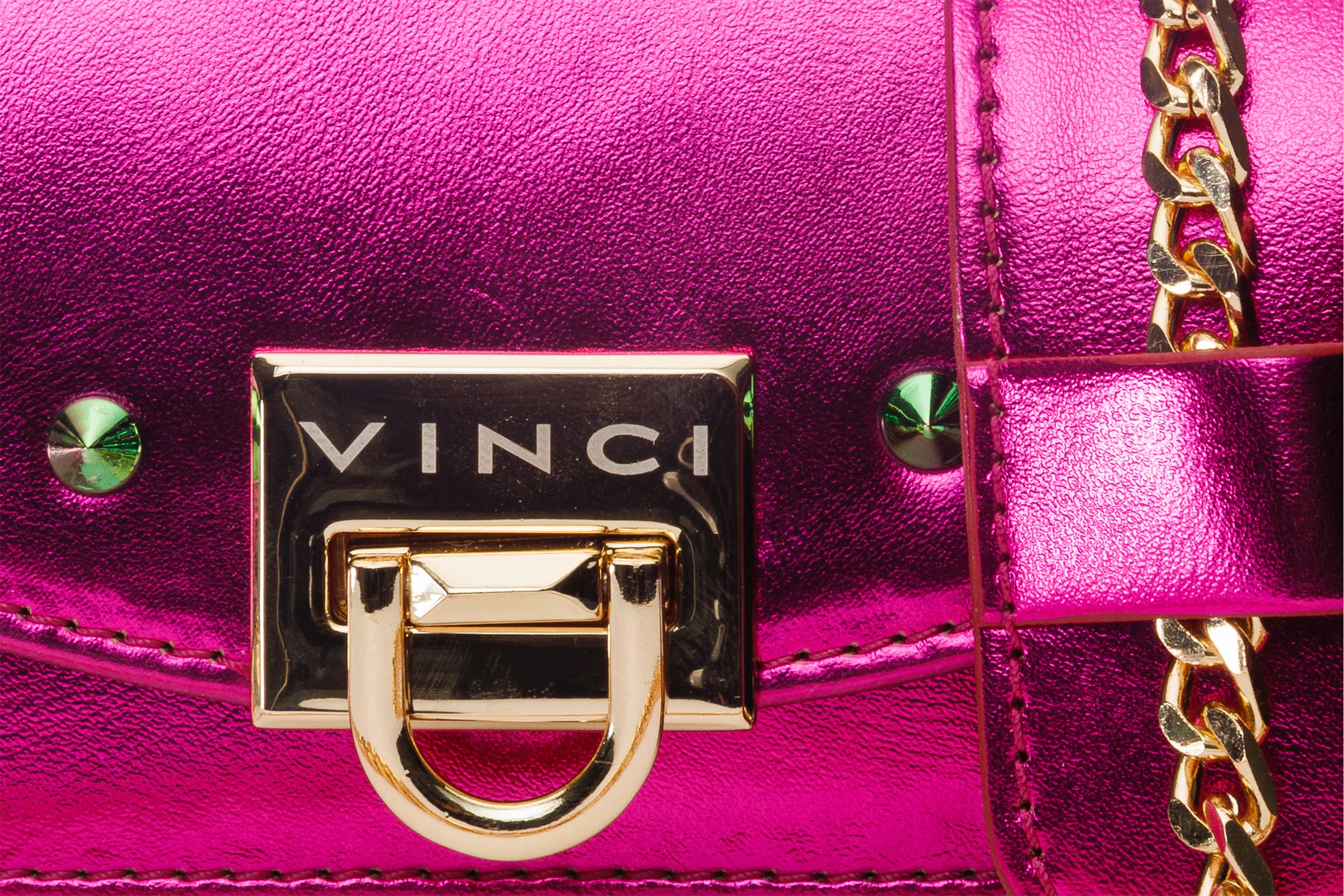 The Caris Fuchsia Leather Handbag - Image 3