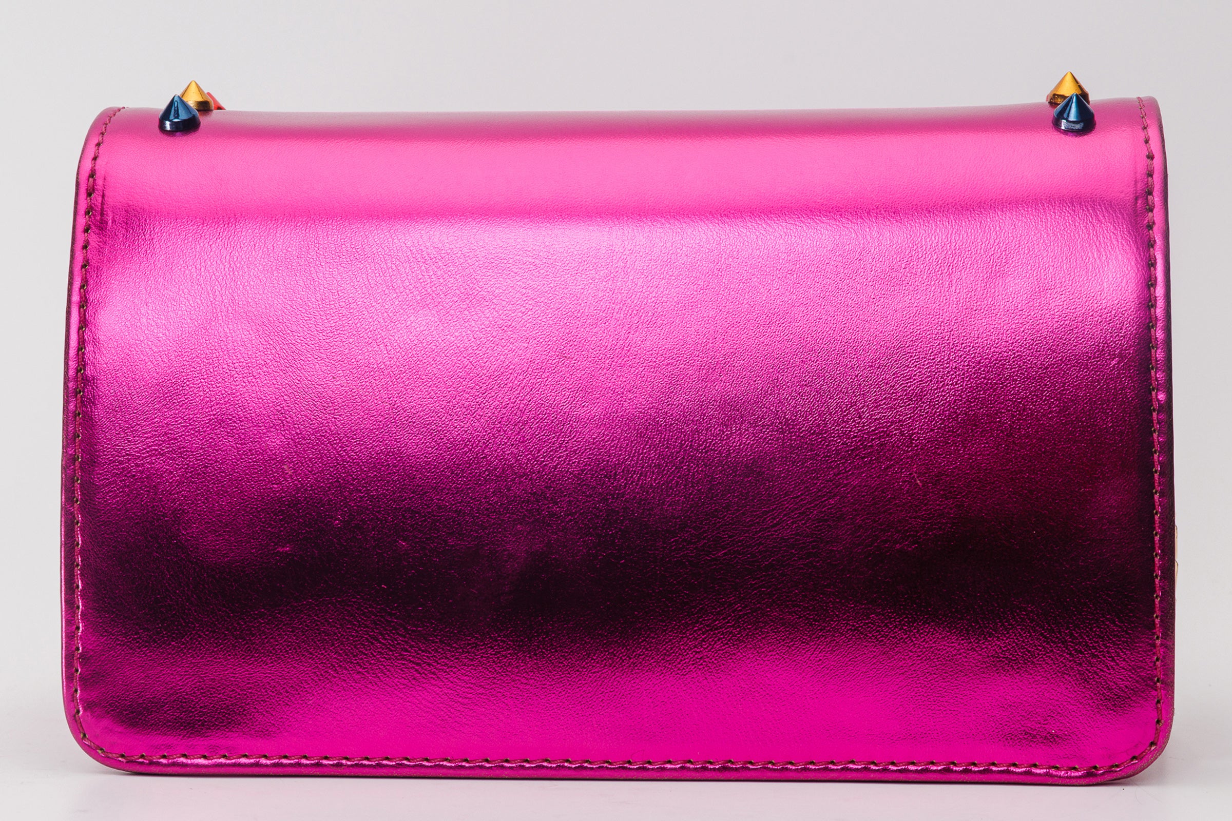 The Caris Fuchsia Leather Handbag - Image 4