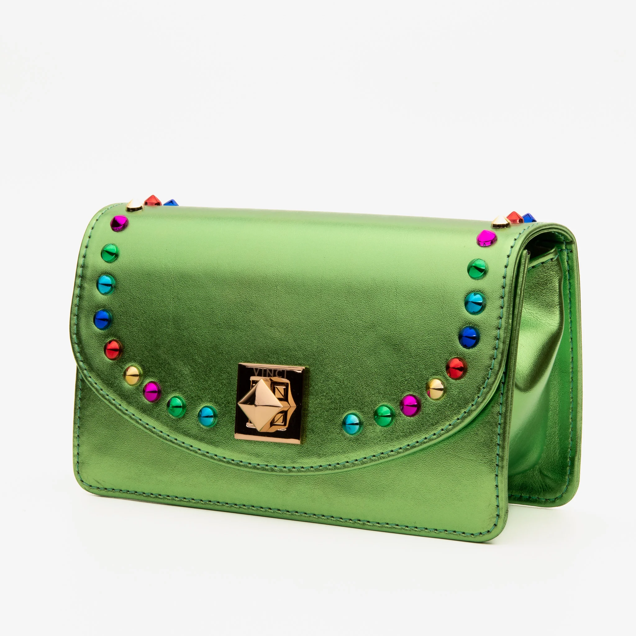 The Caris Green Leather Handbag - Image 3