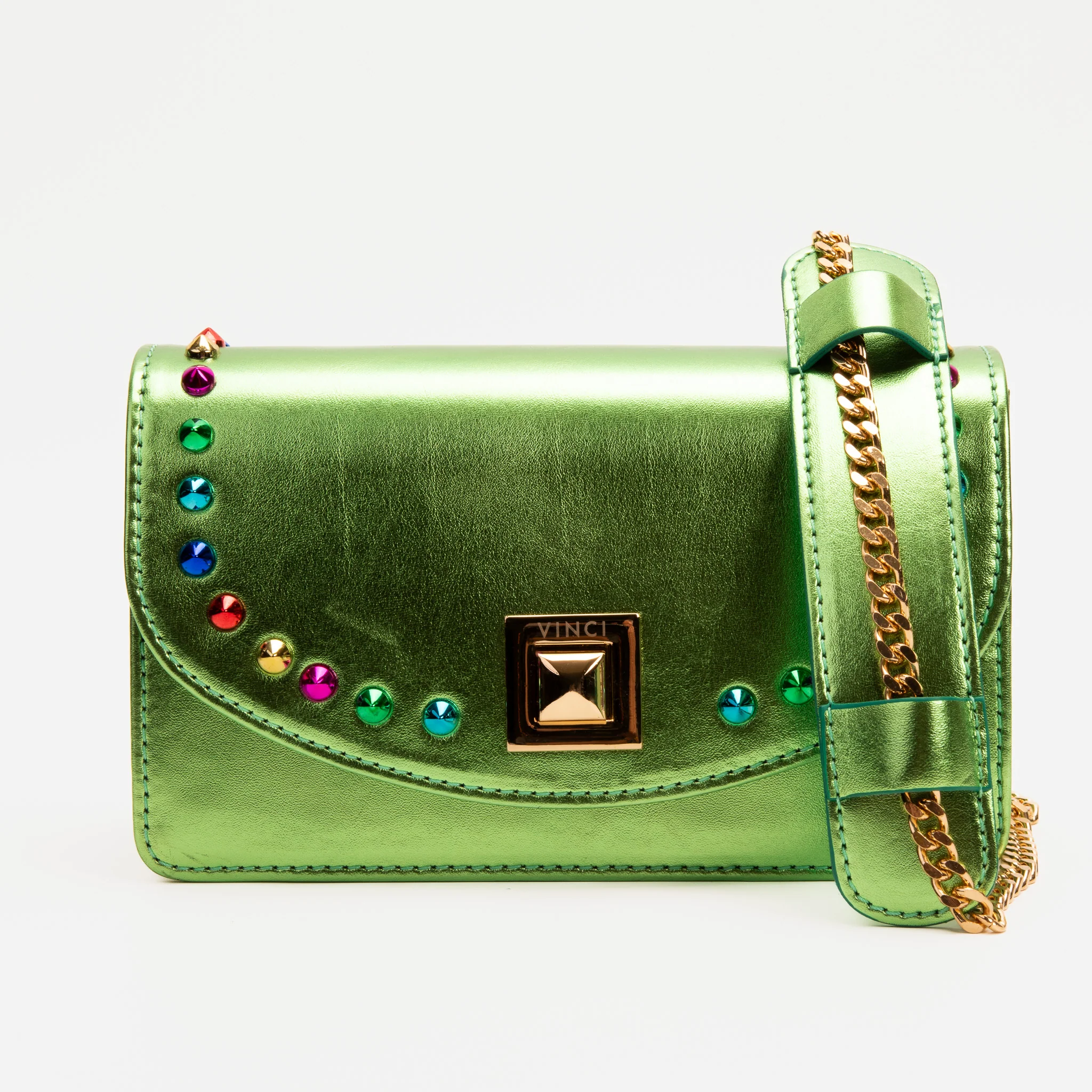 The Caris Green Leather Handbag - Image 5