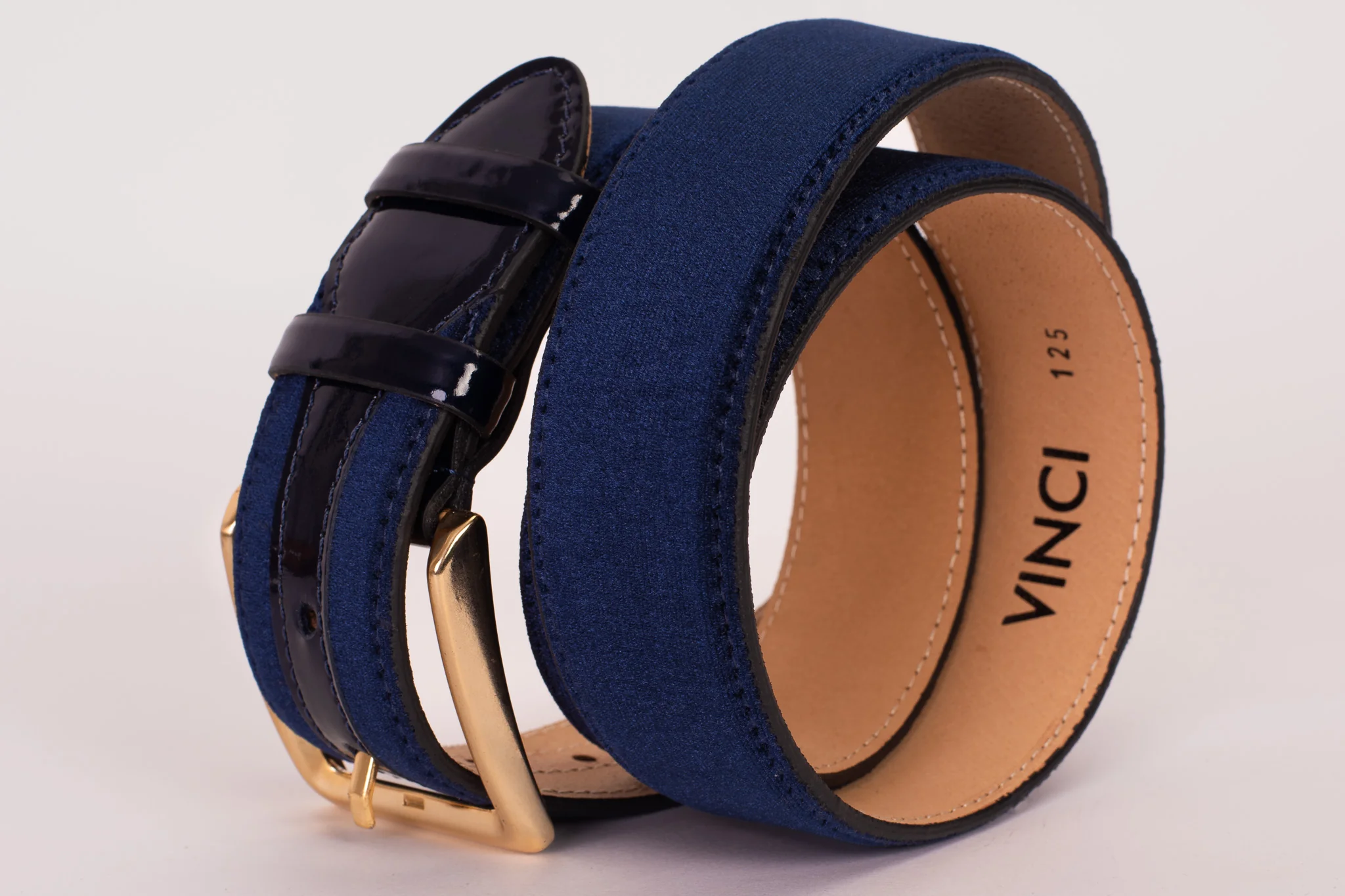 The Casaletti Navy Blue Leather Belt - Image 4