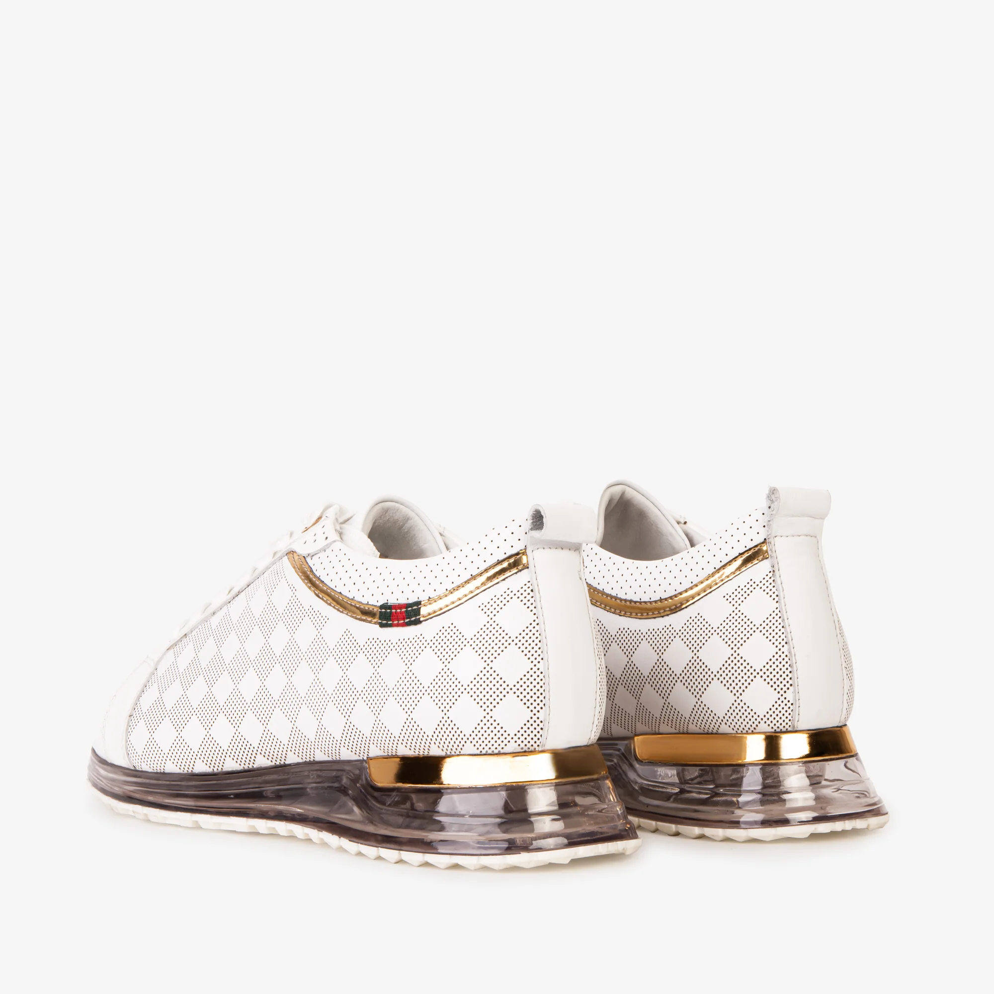 The Cenova White & Gold Leather Men Sneaker - Image 6