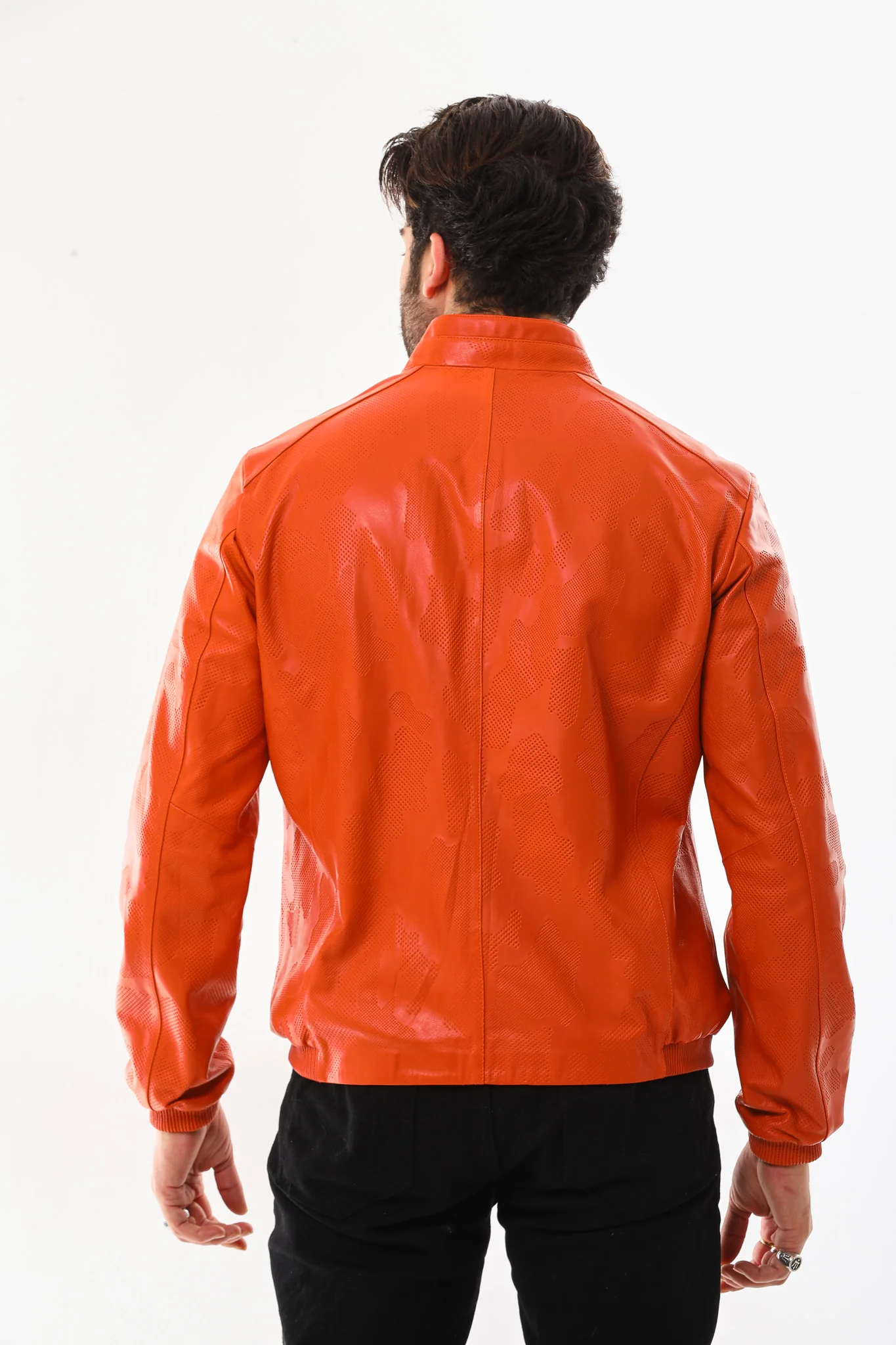 The Como Reversible Leather Bomber Jacket - Image 5