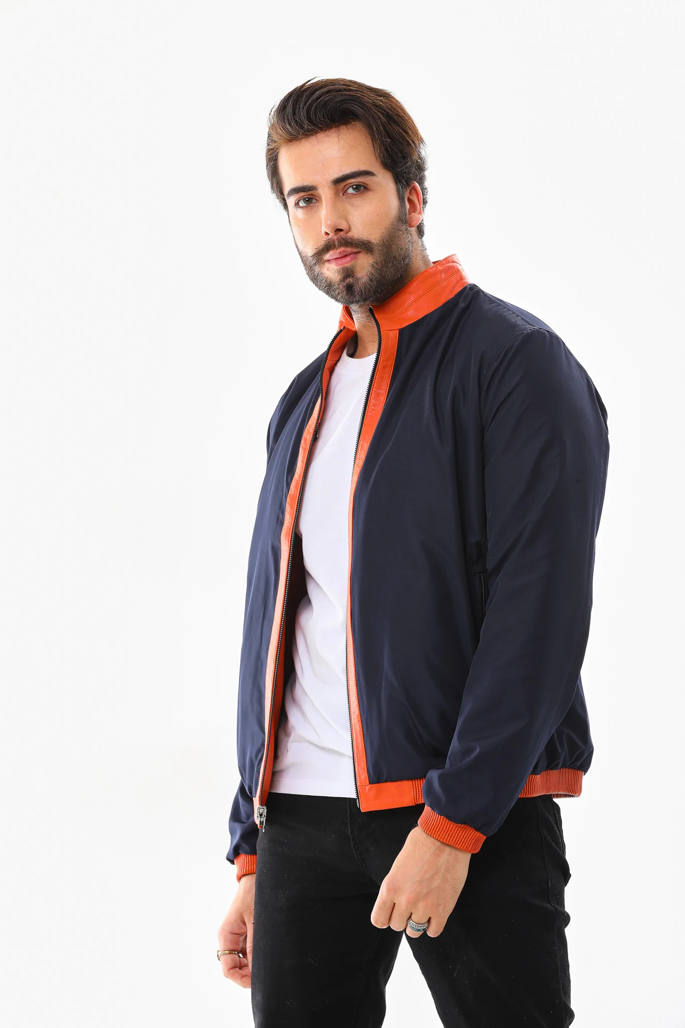 The Como Reversible Leather Bomber Jacket - Image 6