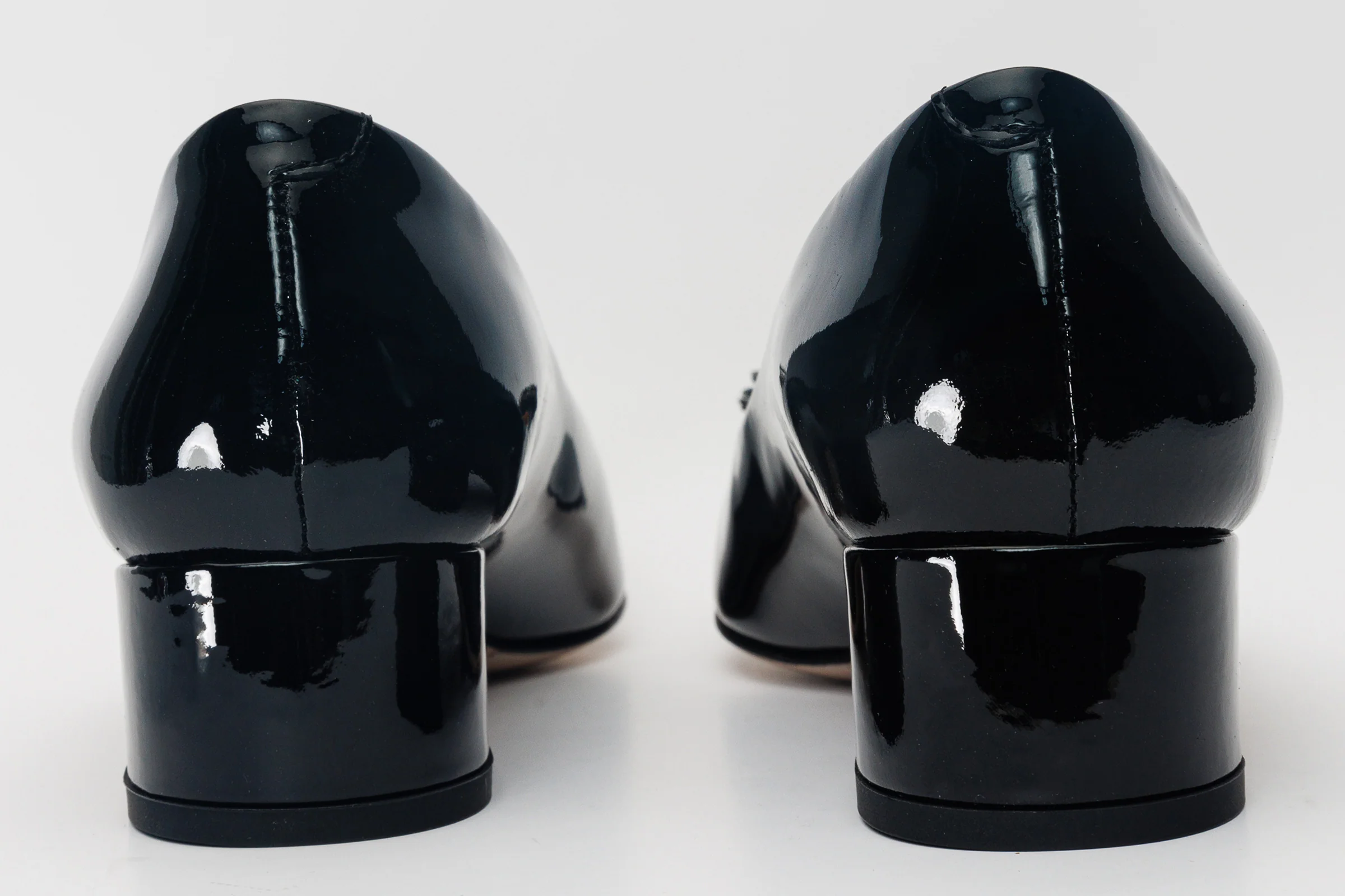 The Danish Black Patent Leather Block Heel Pump Women Shoe - Image 3