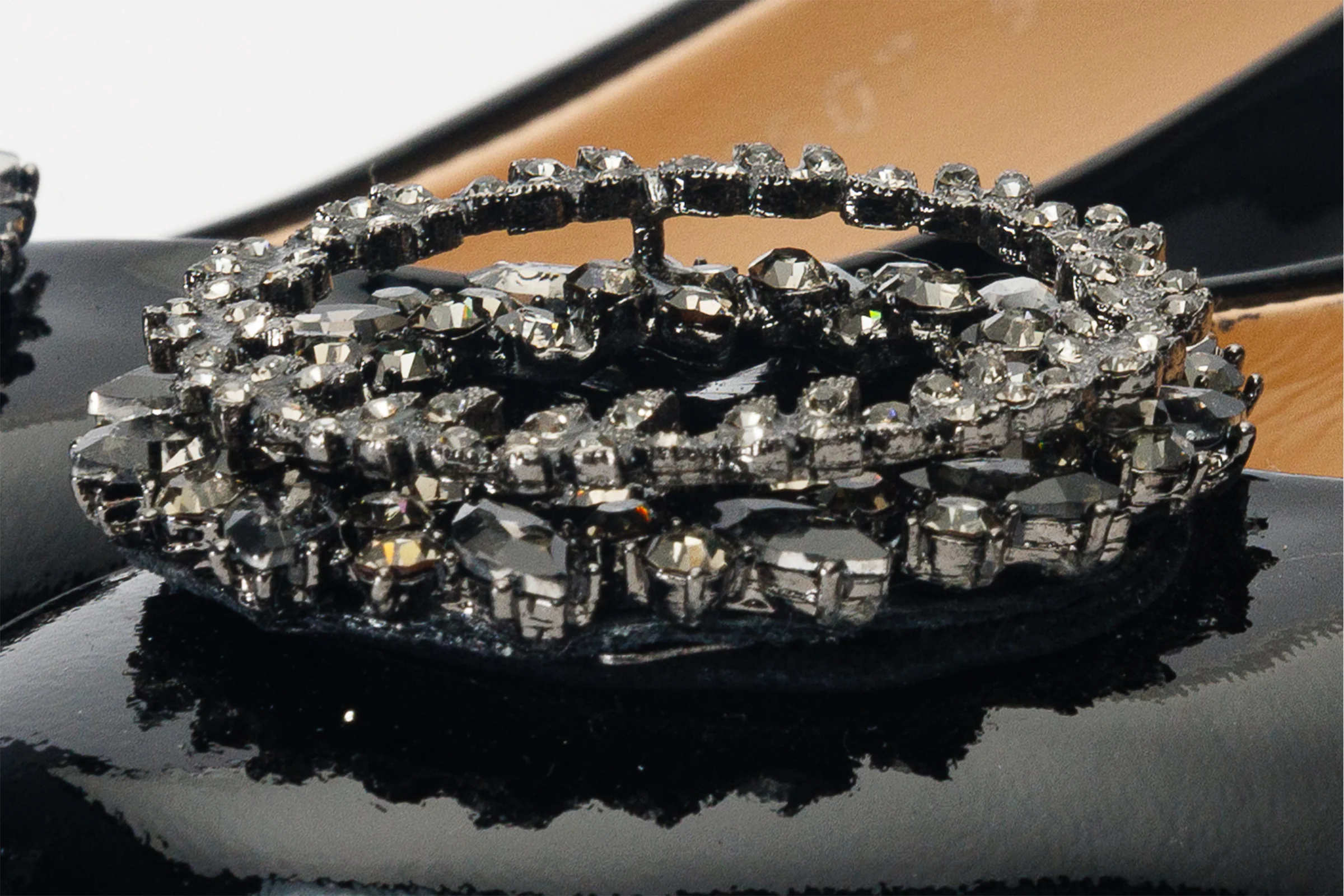 The Danish Black Patent Leather Block Heel Pump Women Shoe - Image 5