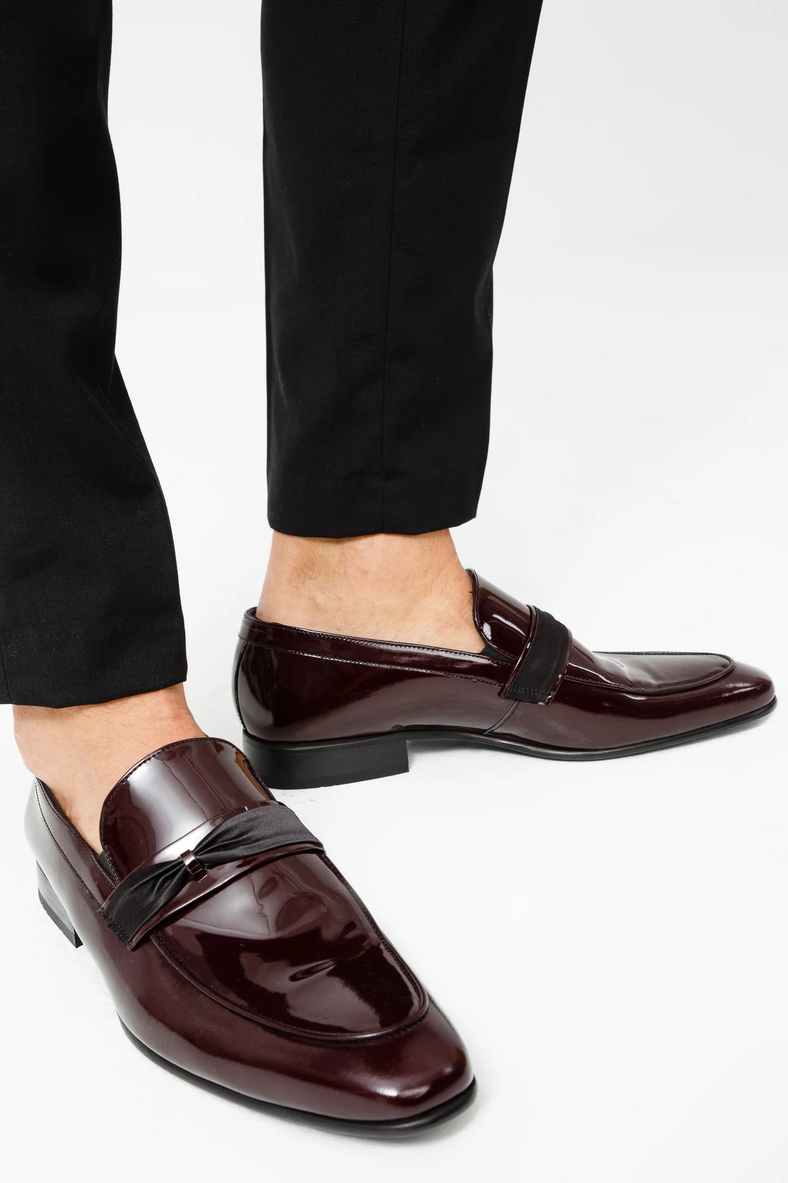 The Dodoma Burgundy Patent Leather Loafer Men Shoe - Image 11