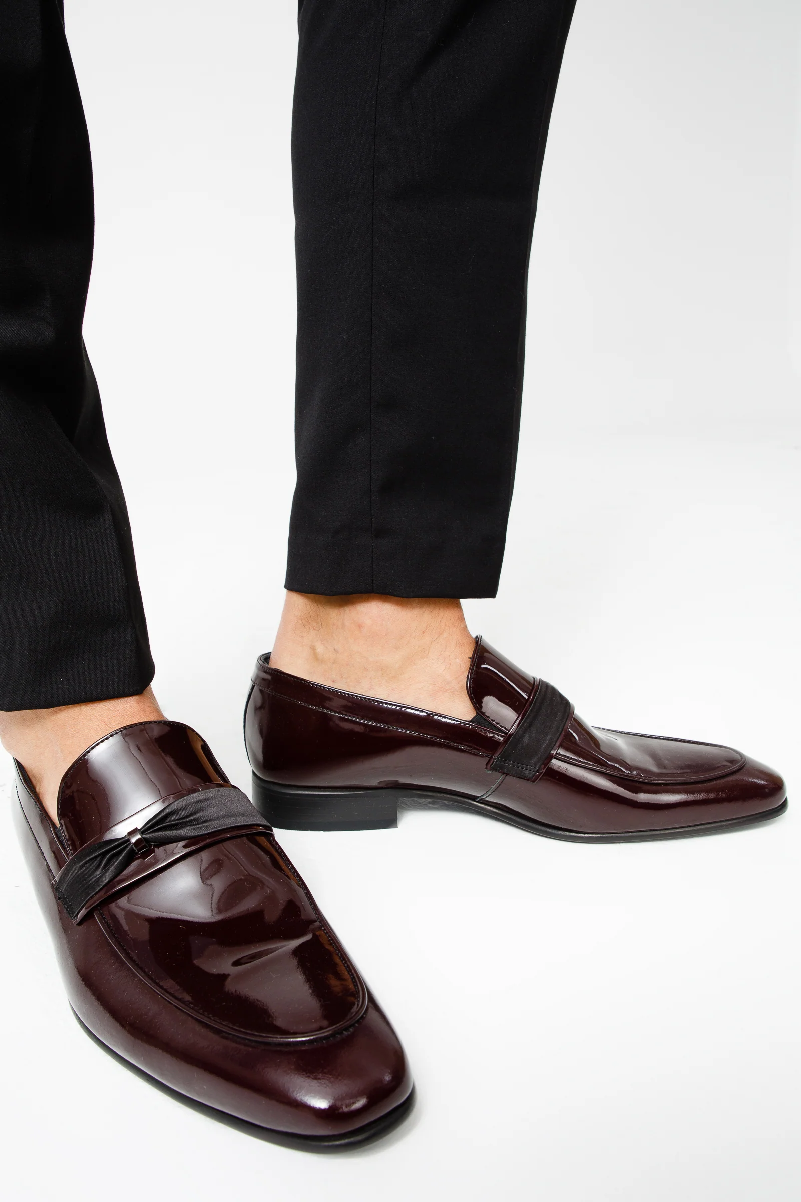 The Dodoma Burgundy Patent Leather Loafer Men Shoe - Image 13
