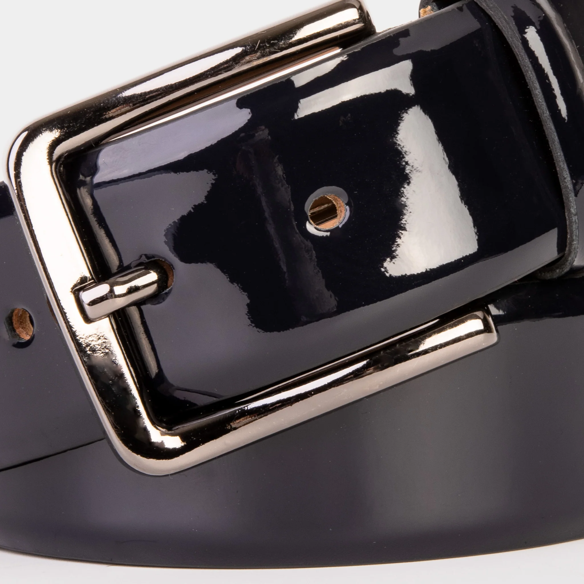 The Dodoma Navy Patent Leather Belt - Image 3