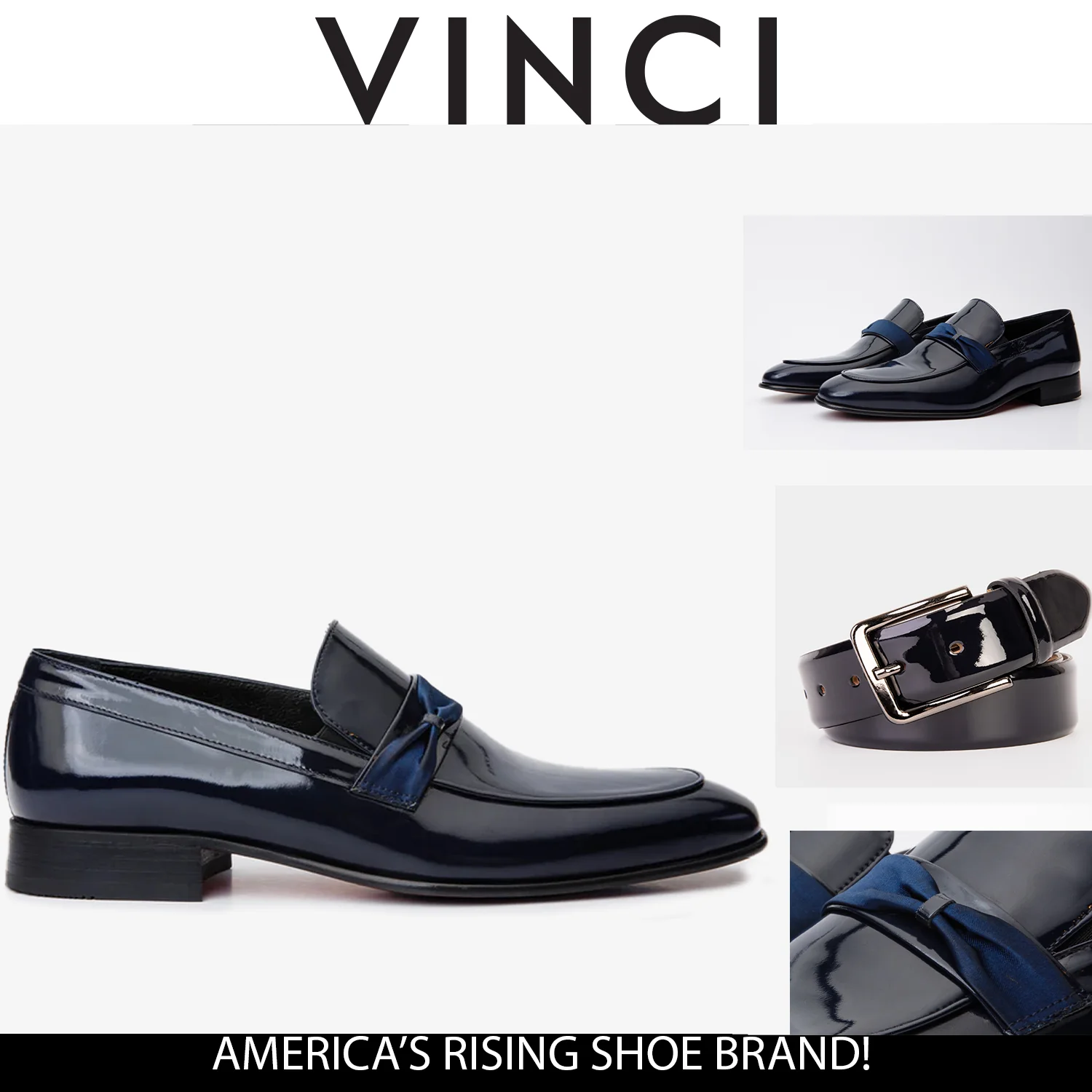 The Dodoma Navy Patent Leather Loafer Men Shoe - Image 5