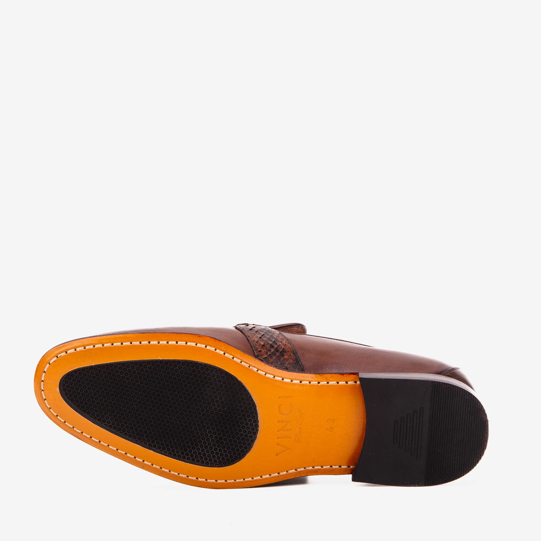 The Dorian Tan Python &amp; Baby Buffalo Leather Loafer Men Shoe - Image 7
