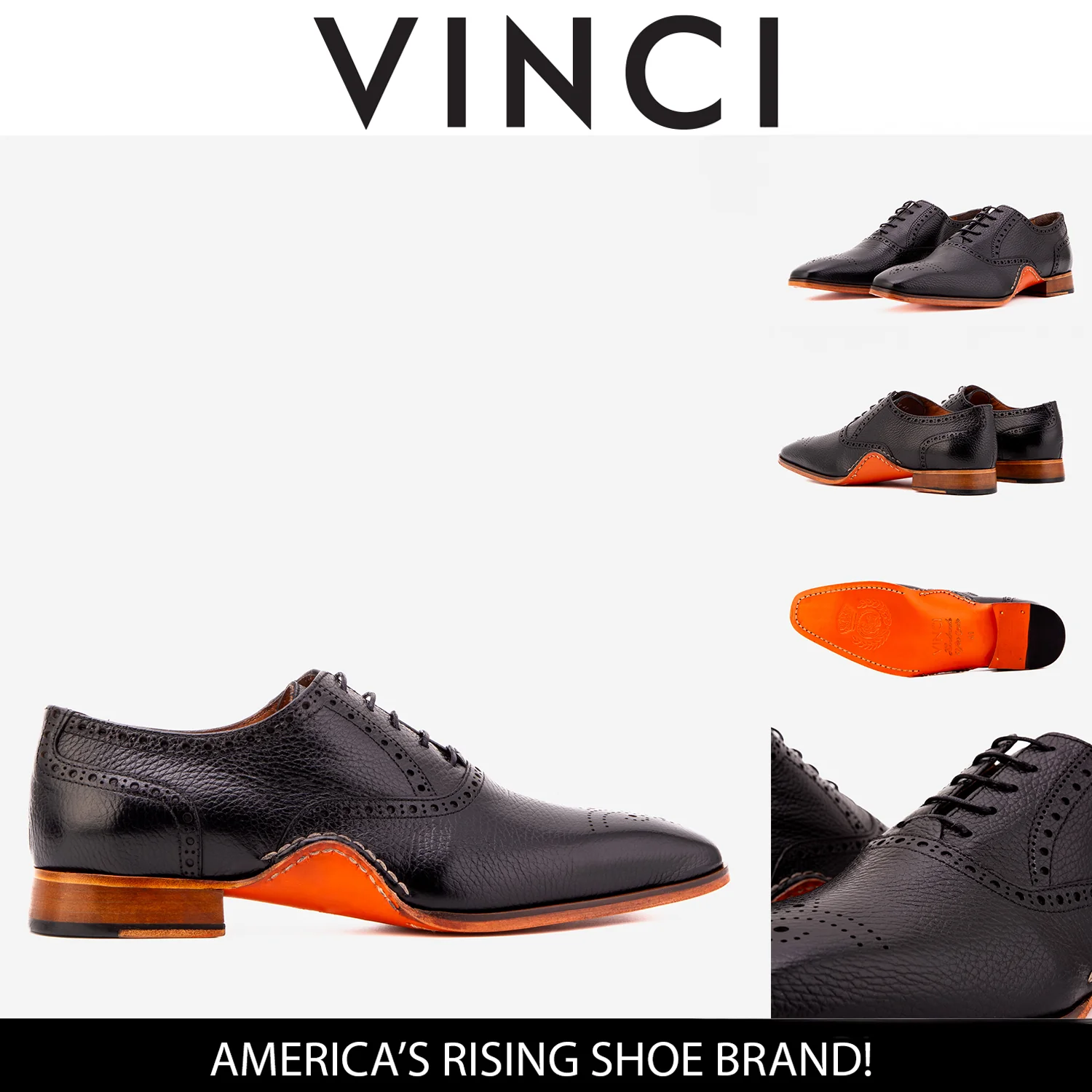 The Draco Handmade Black Semi Brogue Oxford Men Shoe - Image 8