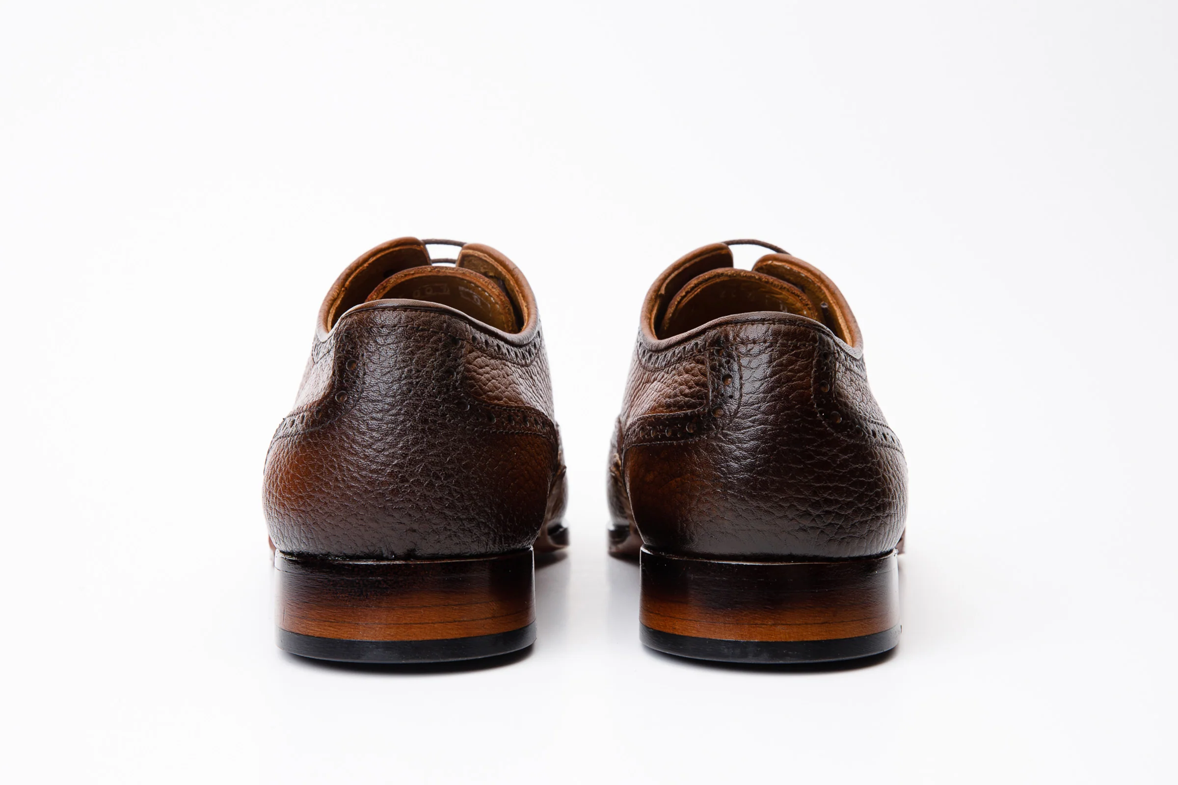The Draco Handmade Tan Semi Brogue Oxford Men Shoe - Image 5