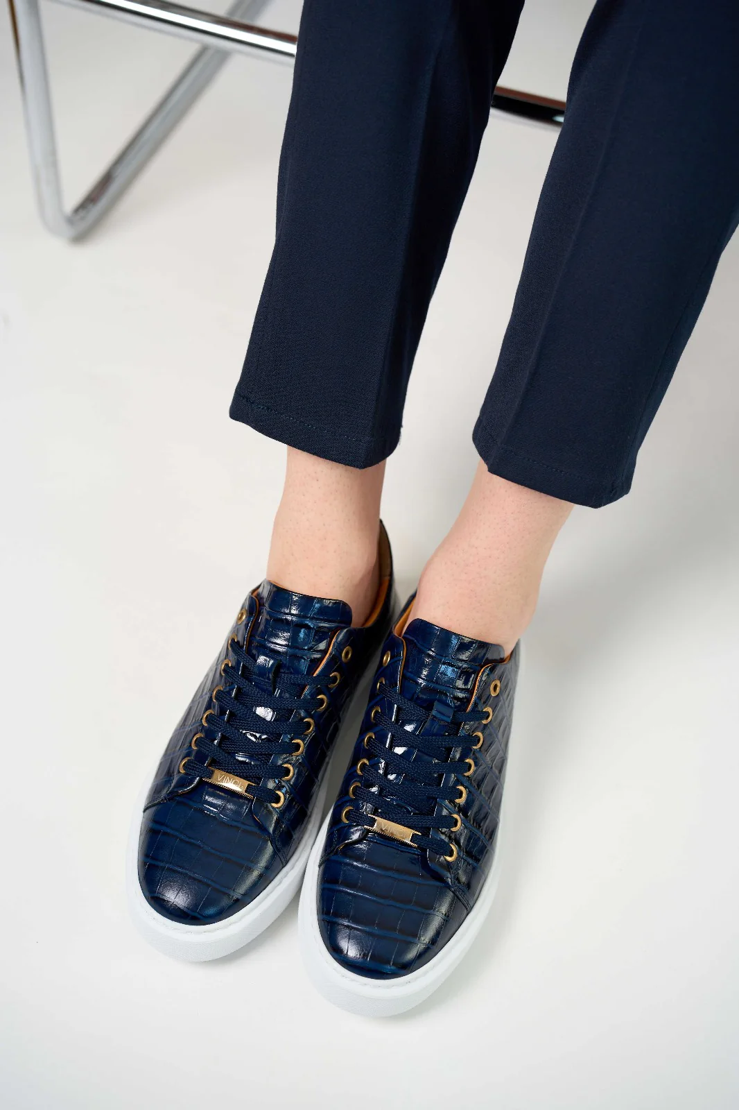 The Dublin Blue Leather Men Sneaker - Image 10