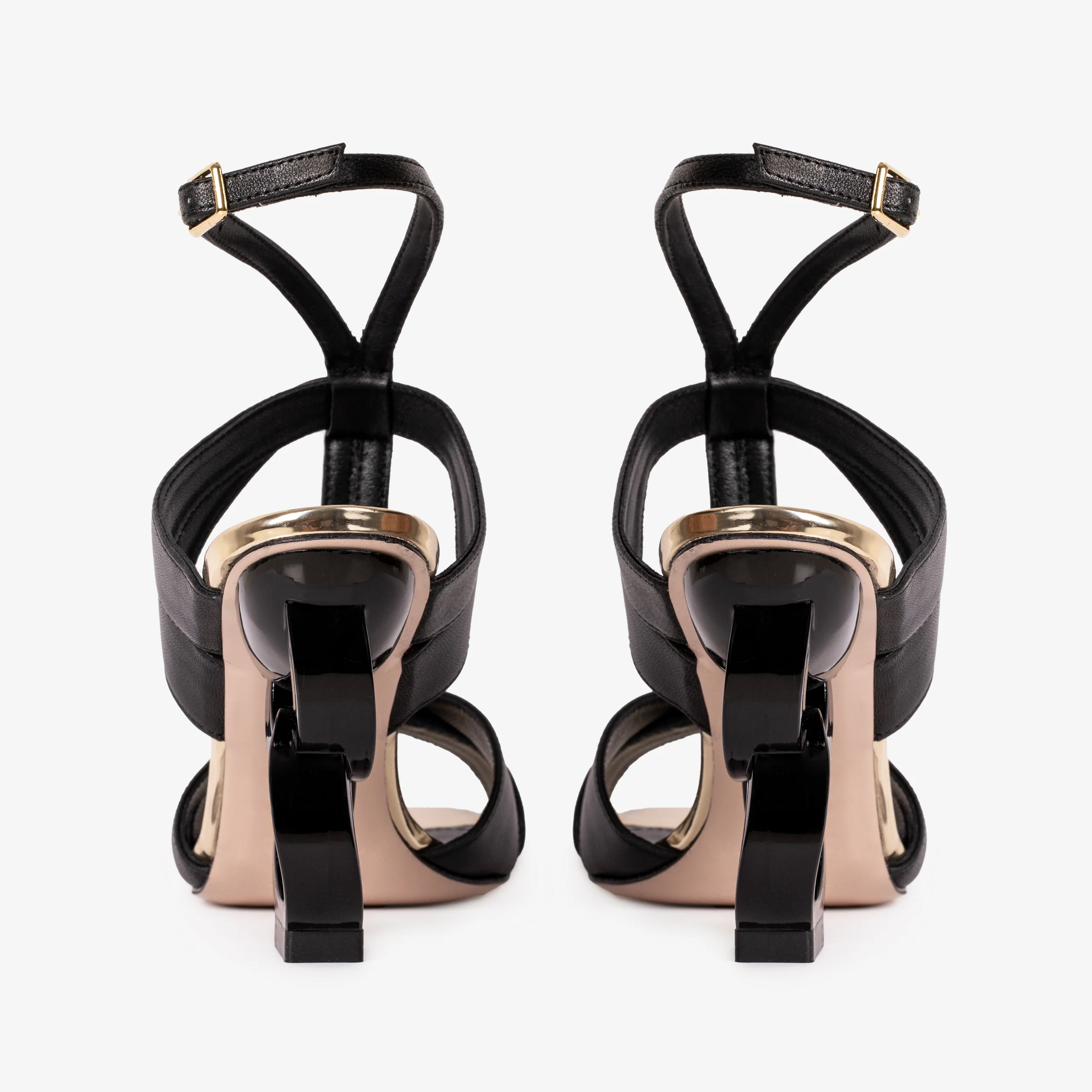 The Duffryn Black T-Strap Leather Women Sandal - Image 5
