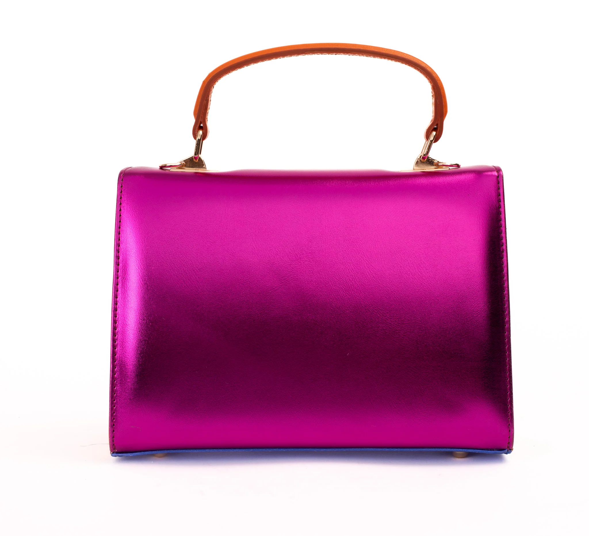 The Duffryn Fuschia Leather Handbag - Image 5