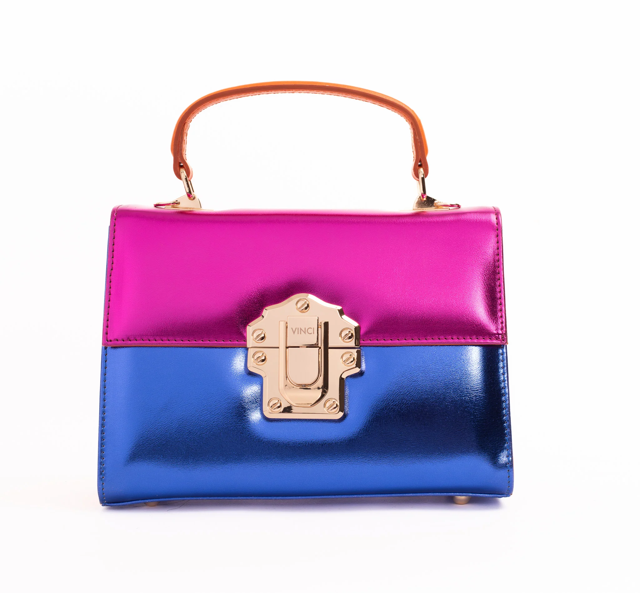 The Duffryn Fuschia Leather Handbag - Image 6