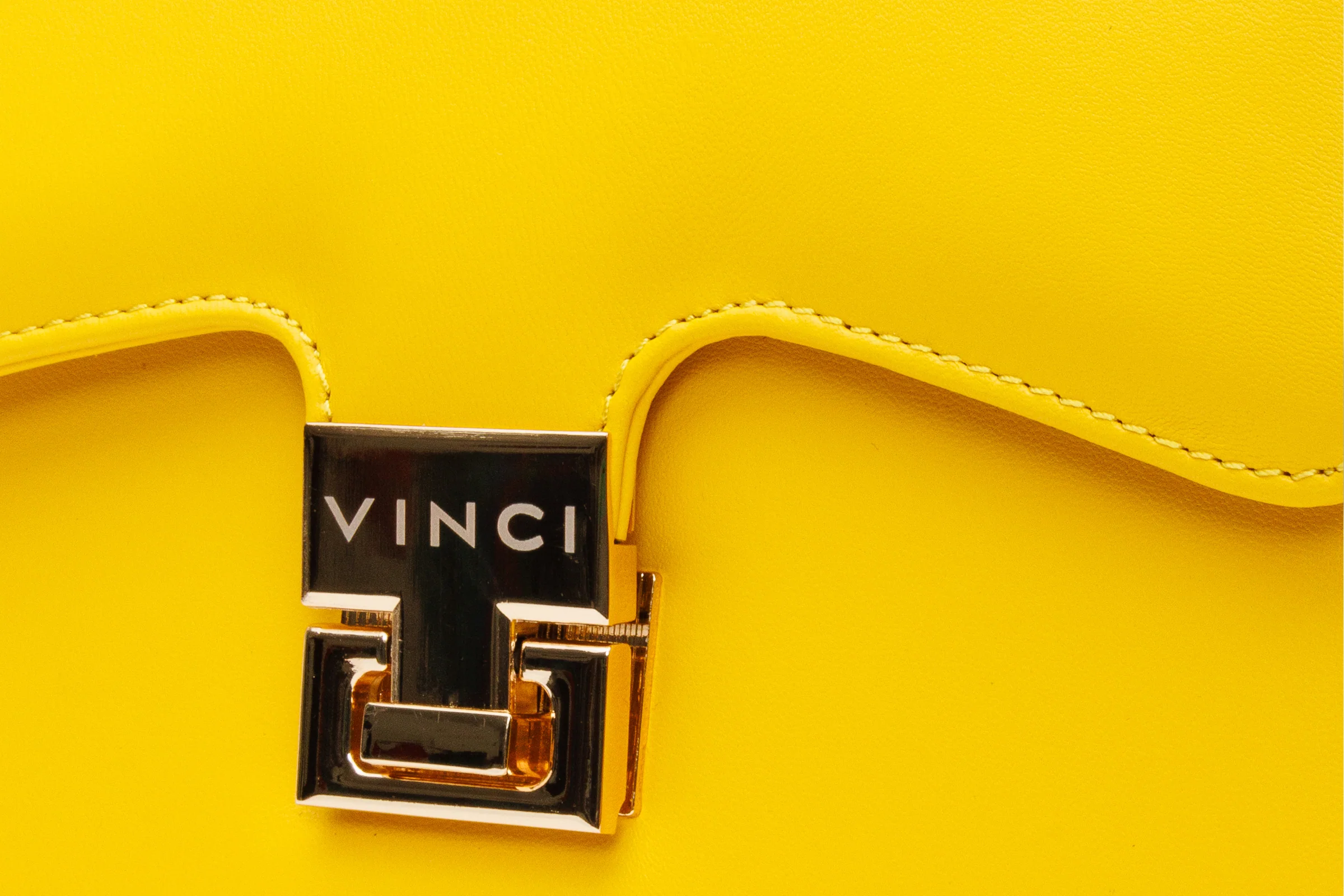 The Duffryn Yellow Leather Handbag - Image 4