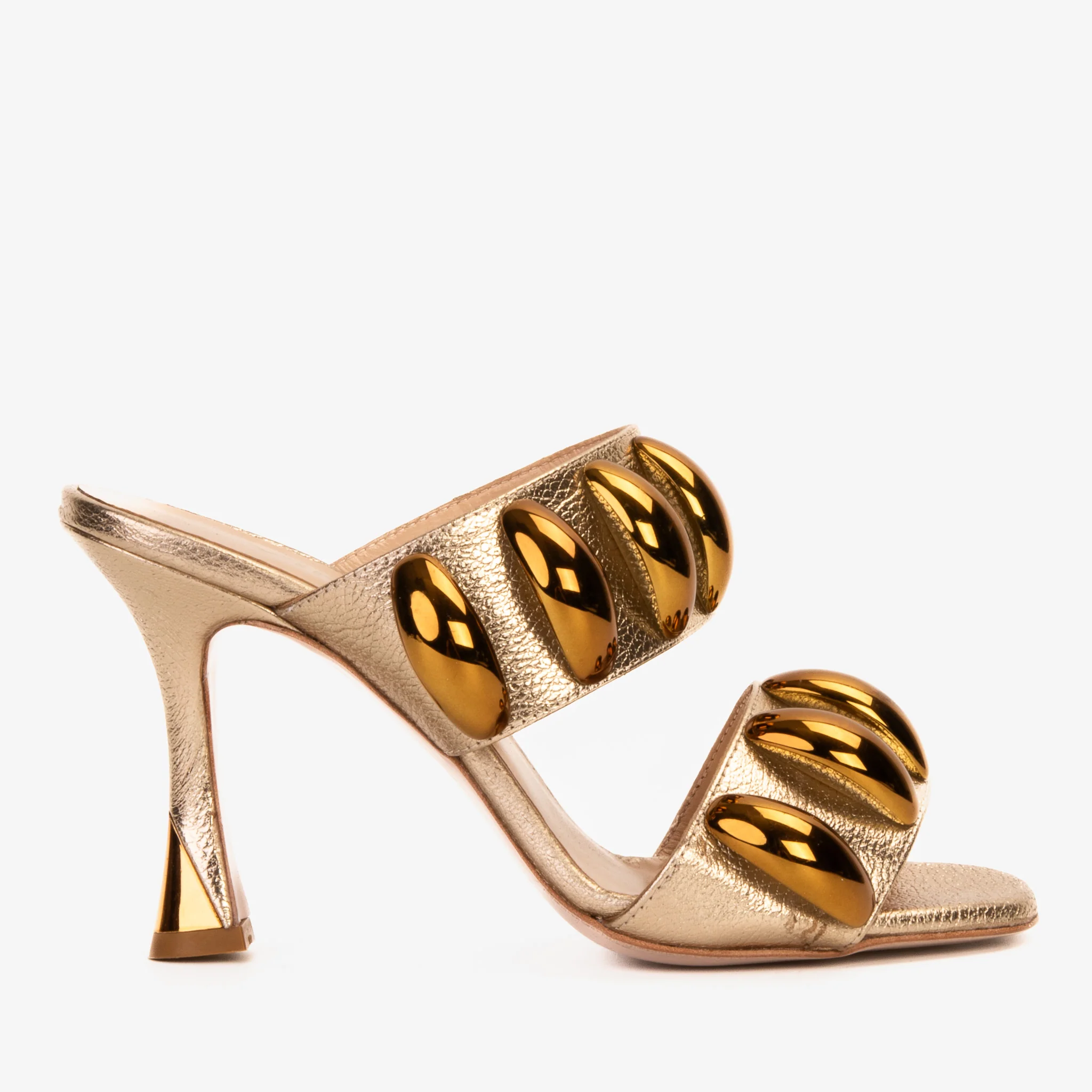 The Eclipse Gold Leather Women Sandal - Image 2